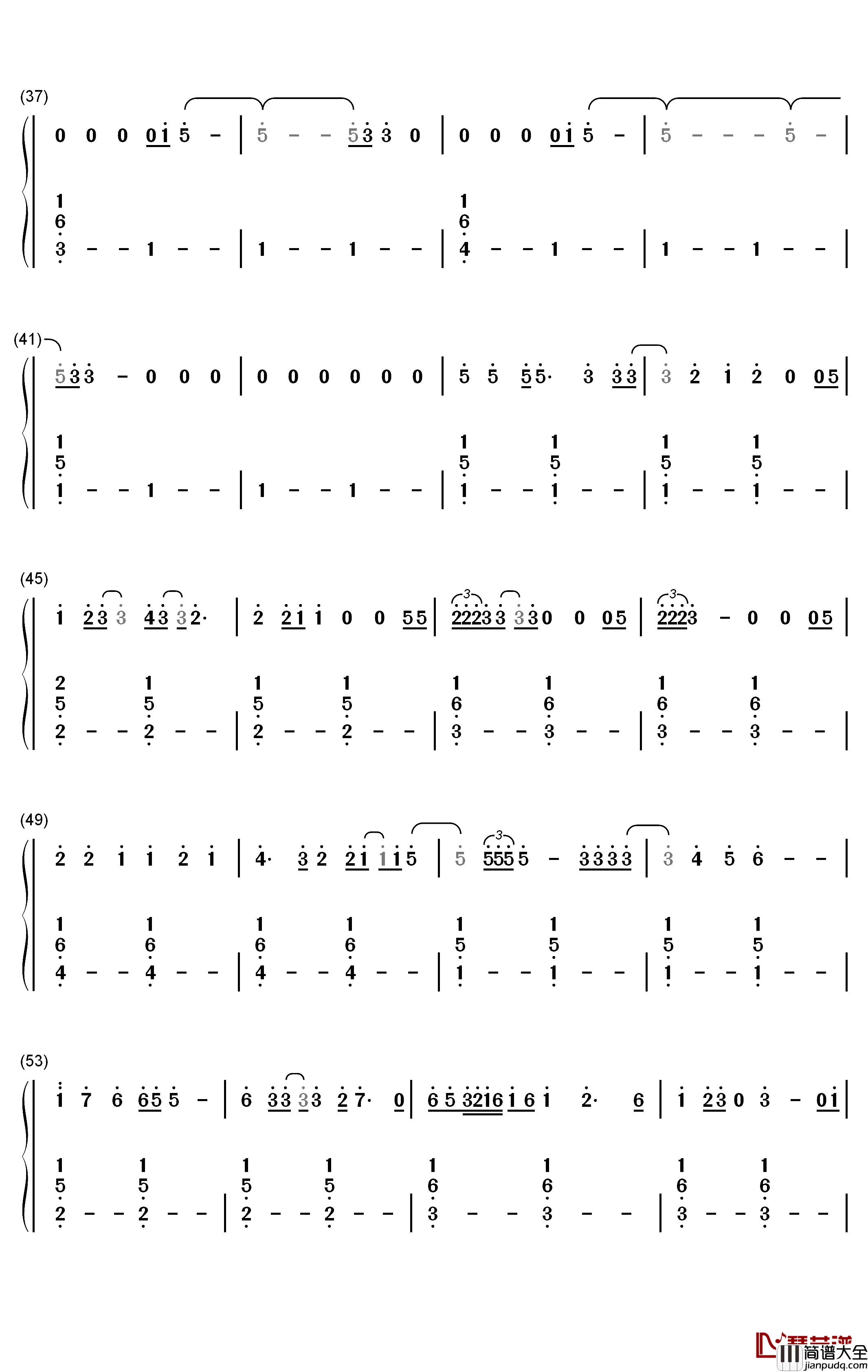 Fall_On_Me钢琴简谱_数字双手_A_Great_Big_World_Christina_Aguilera