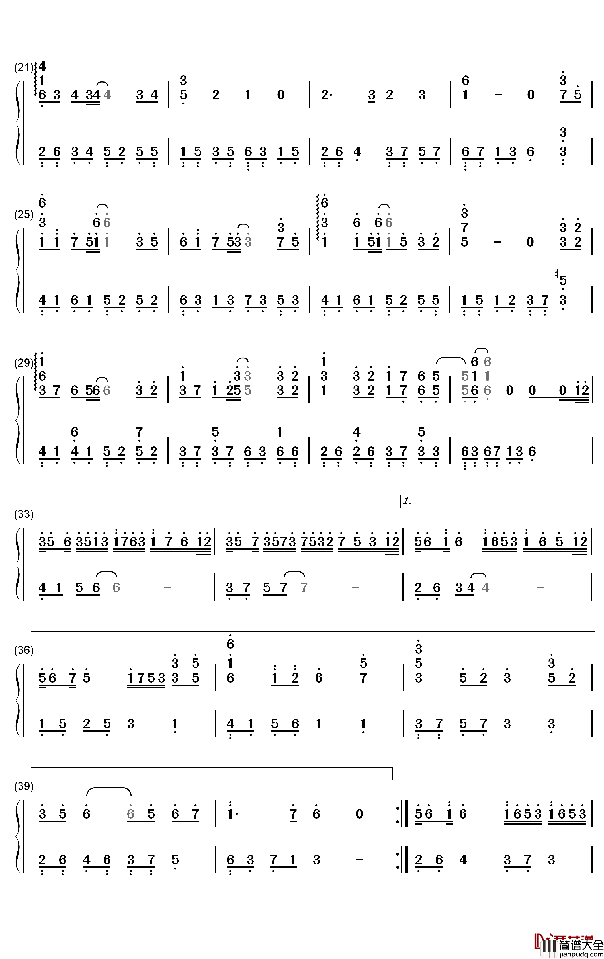 天若灵犀钢琴简谱_数字双手_银临/小曲儿