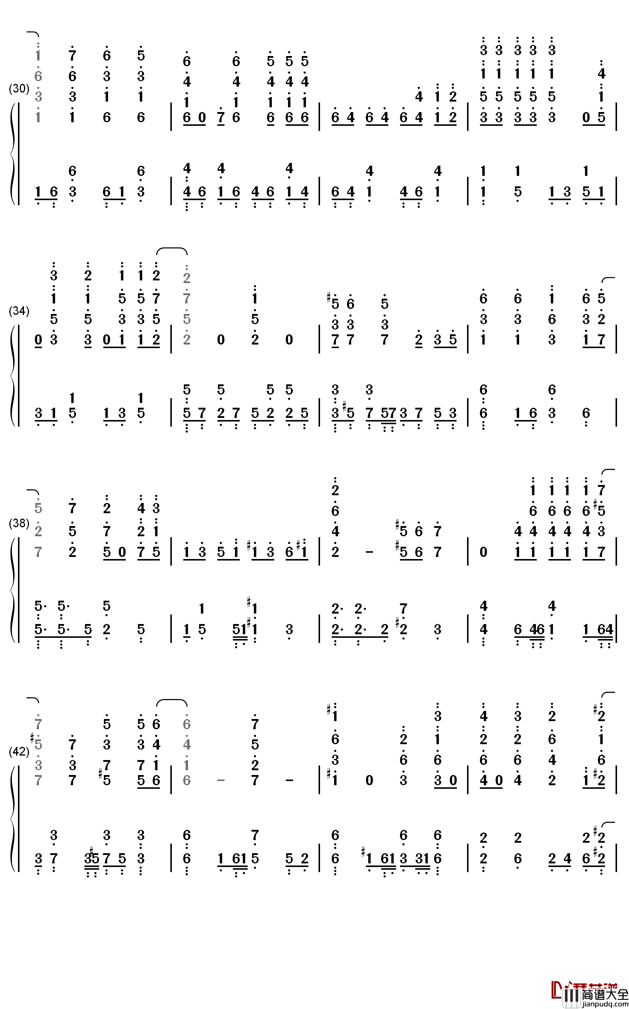 graphite_diamond钢琴简谱_数字双手_May'n