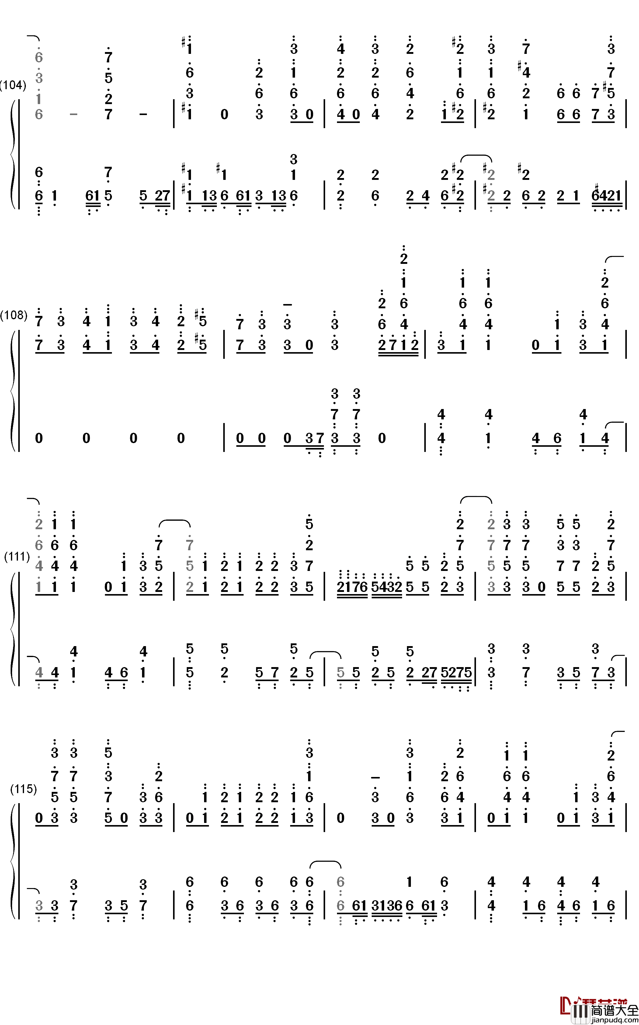 graphite_diamond钢琴简谱_数字双手_May'n