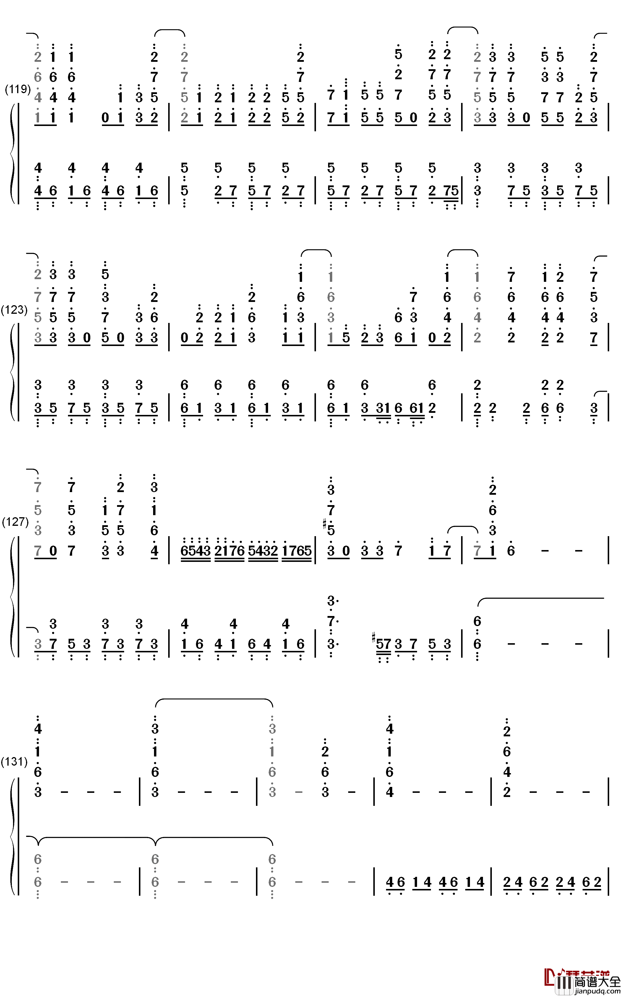 graphite_diamond钢琴简谱_数字双手_May'n