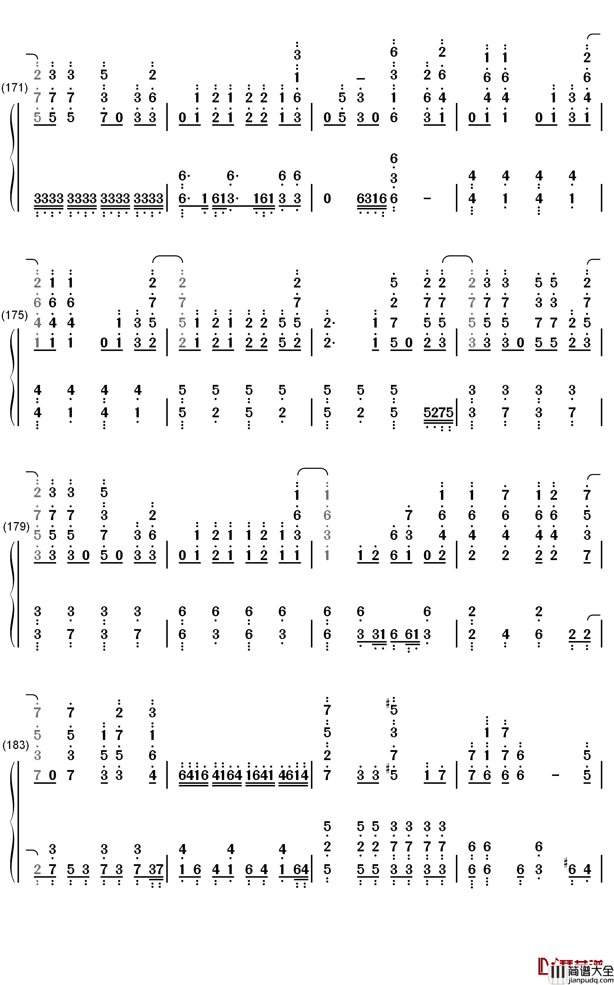 graphite_diamond钢琴简谱_数字双手_May'n