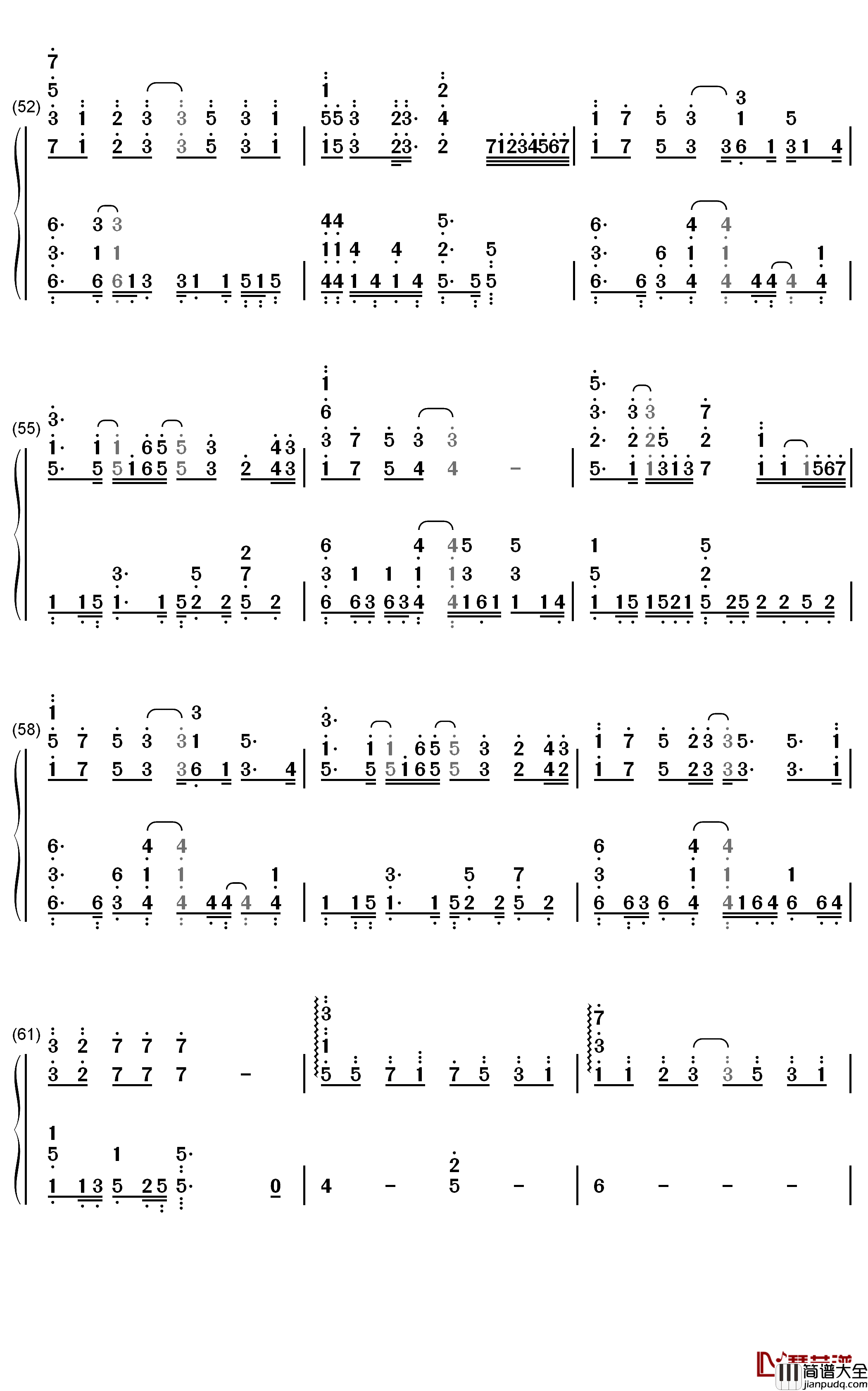 好想爱这个世界啊钢琴简谱_数字双手_华晨宇