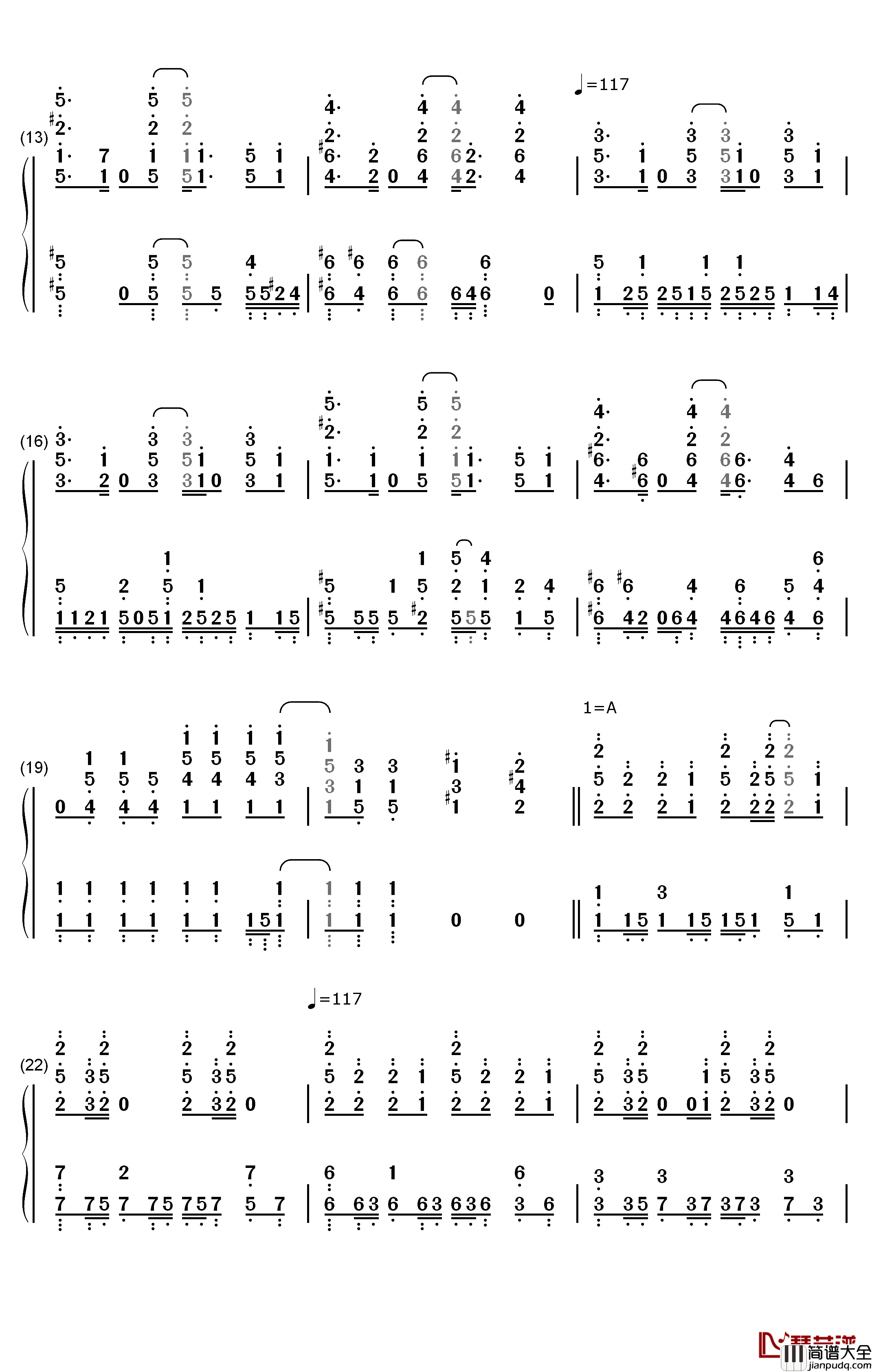 ハナコトバ钢琴简谱_数字双手_户松遥_白石晴香_三泽纱千香