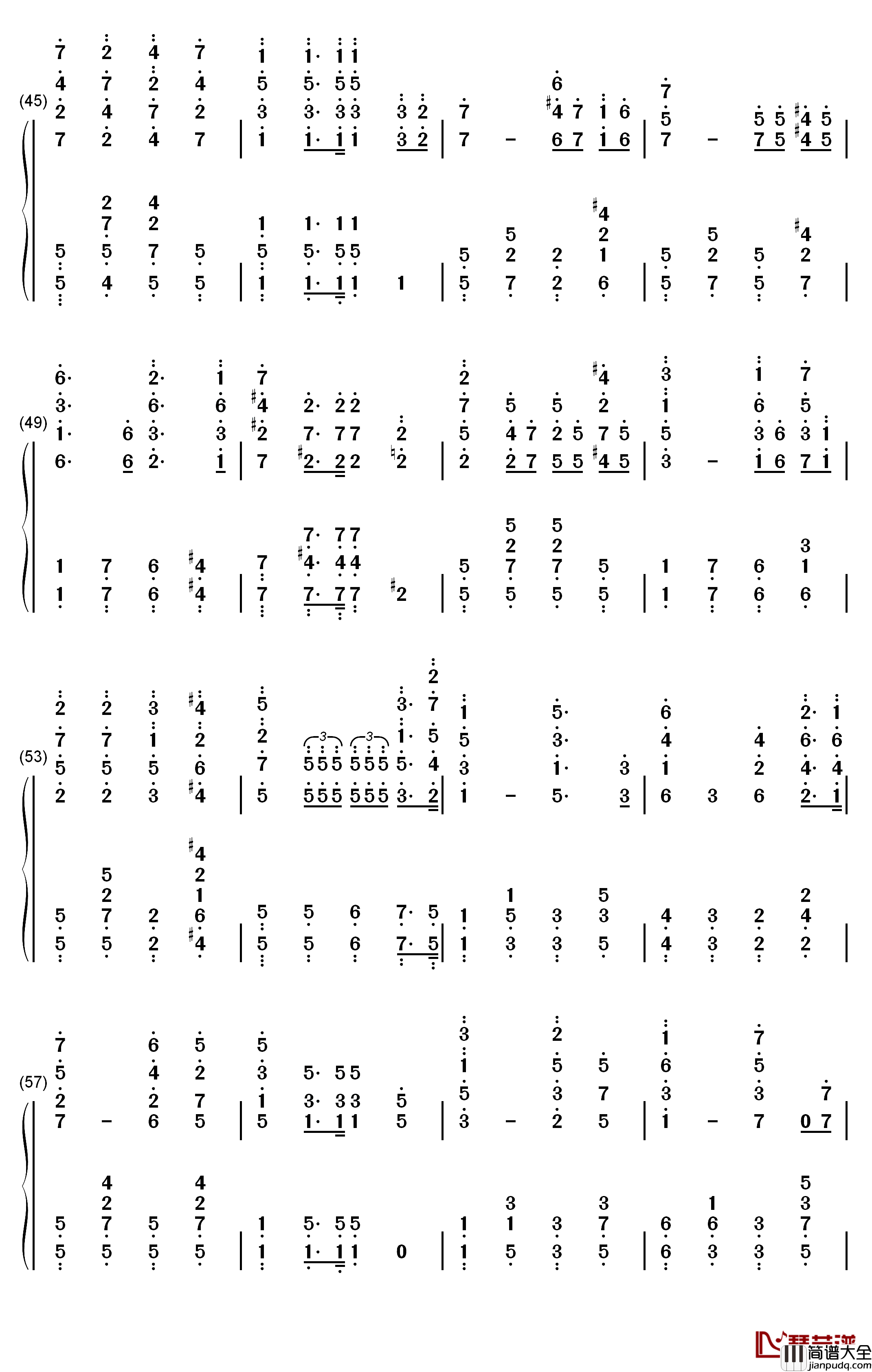 国际歌钢琴简谱_数字双手_皮埃尔·狄盖特