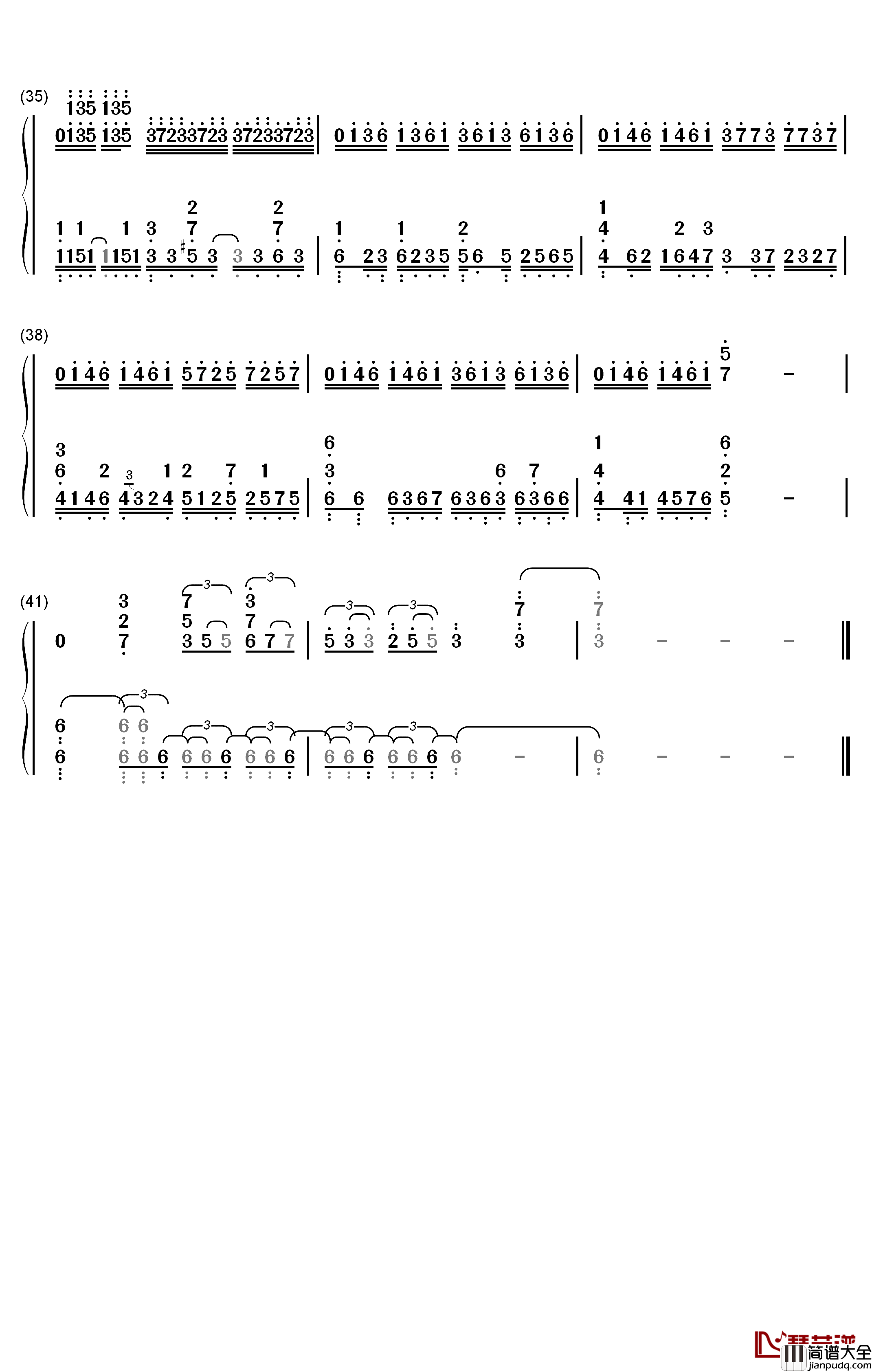 スカイクラッドの観測者钢琴简谱_数字双手_伊藤香奈子