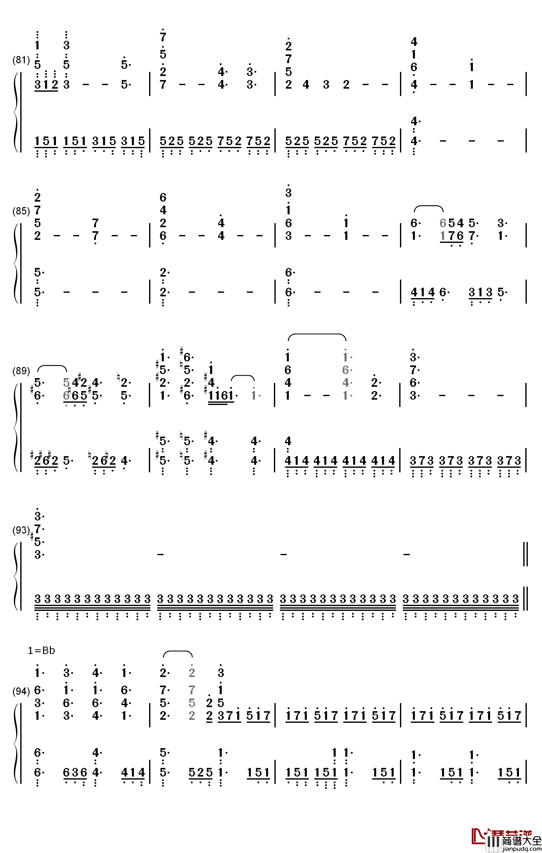 Sogno_di_Volare钢琴简谱_数字双手_Christopher_Tin