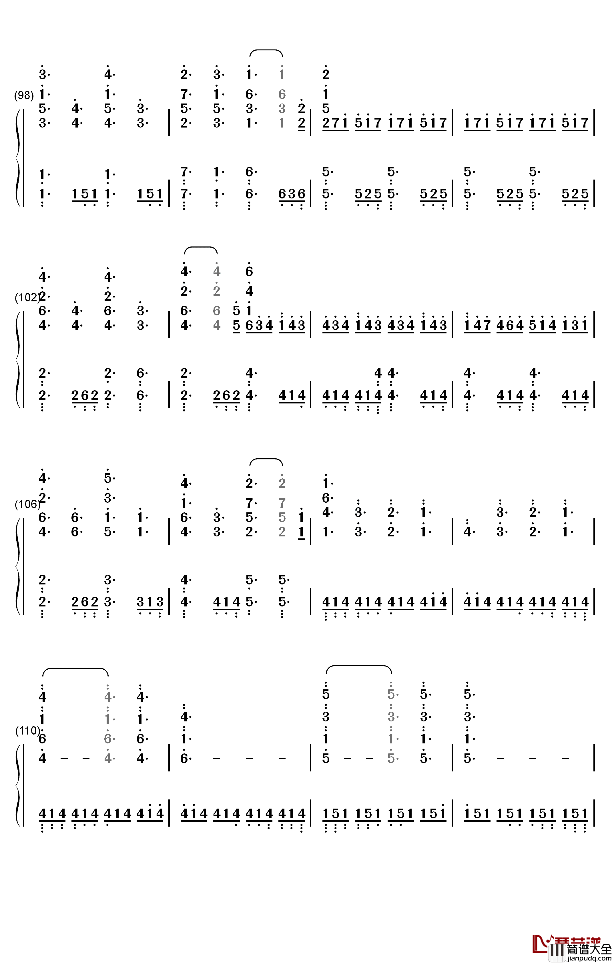 Sogno_di_Volare钢琴简谱_数字双手_Christopher_Tin