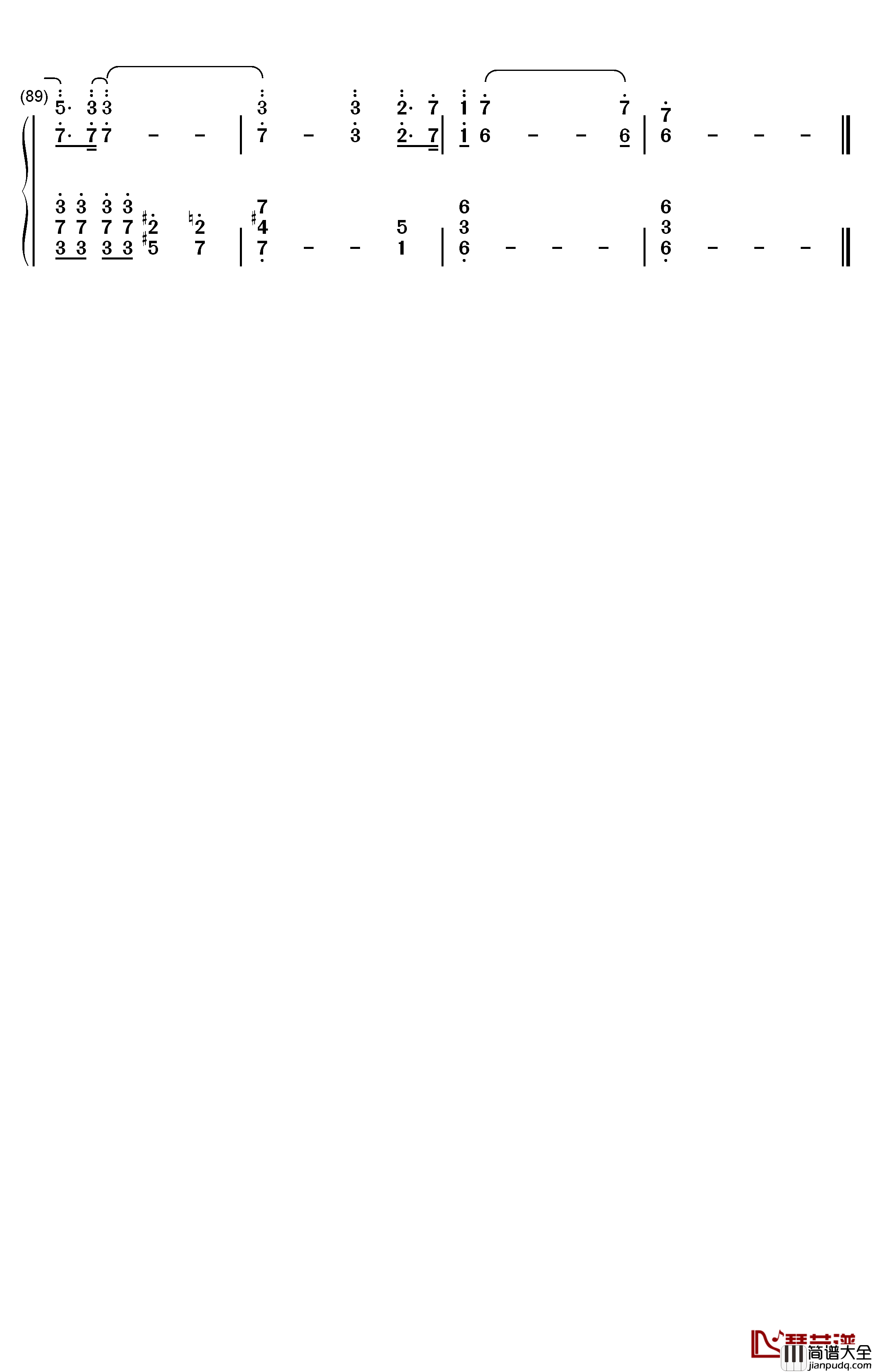 小可爱钢琴简谱_数字双手_爱朵女孩