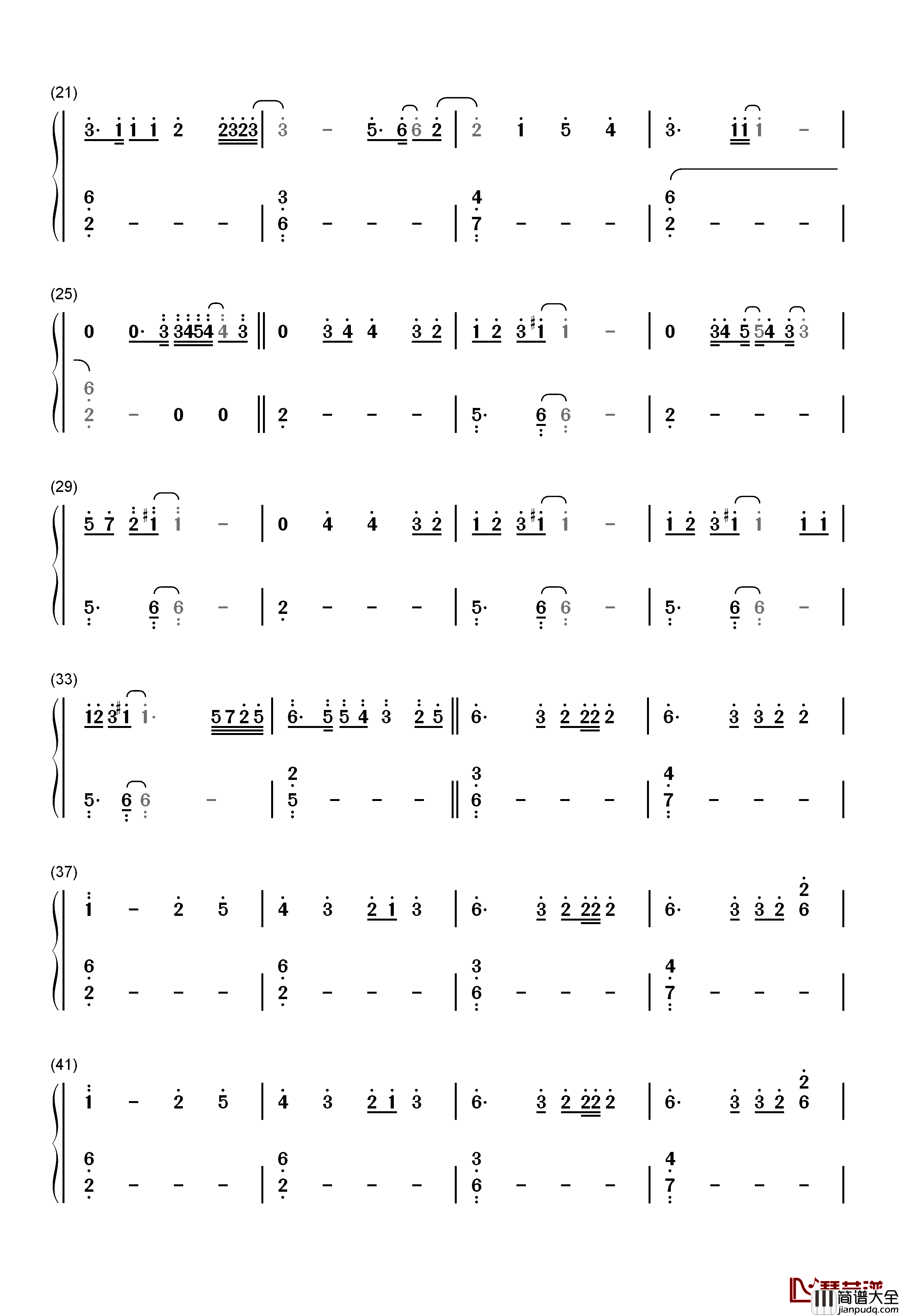 Lights_Up钢琴简谱_数字双手_Harry_Styles