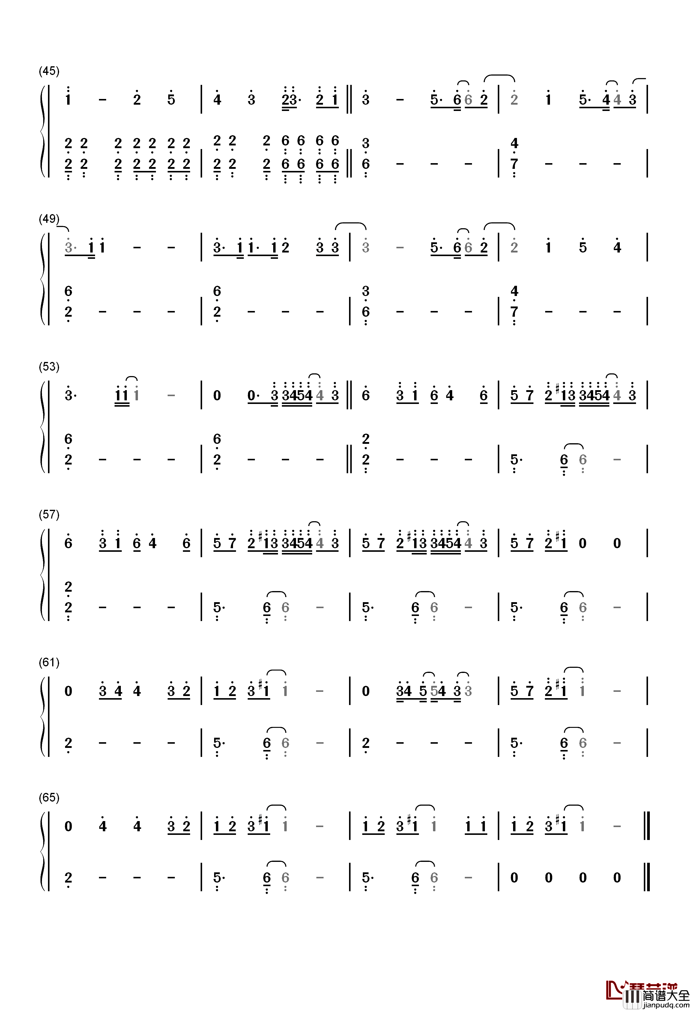 Lights_Up钢琴简谱_数字双手_Harry_Styles