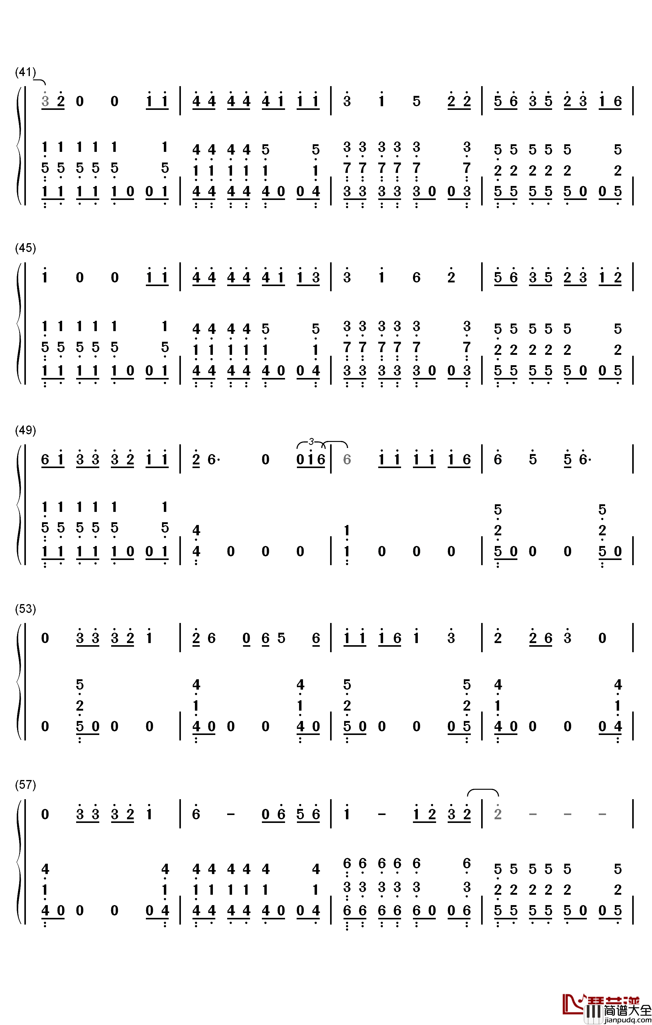 Wanted钢琴简谱_数字双手_OneRepublic