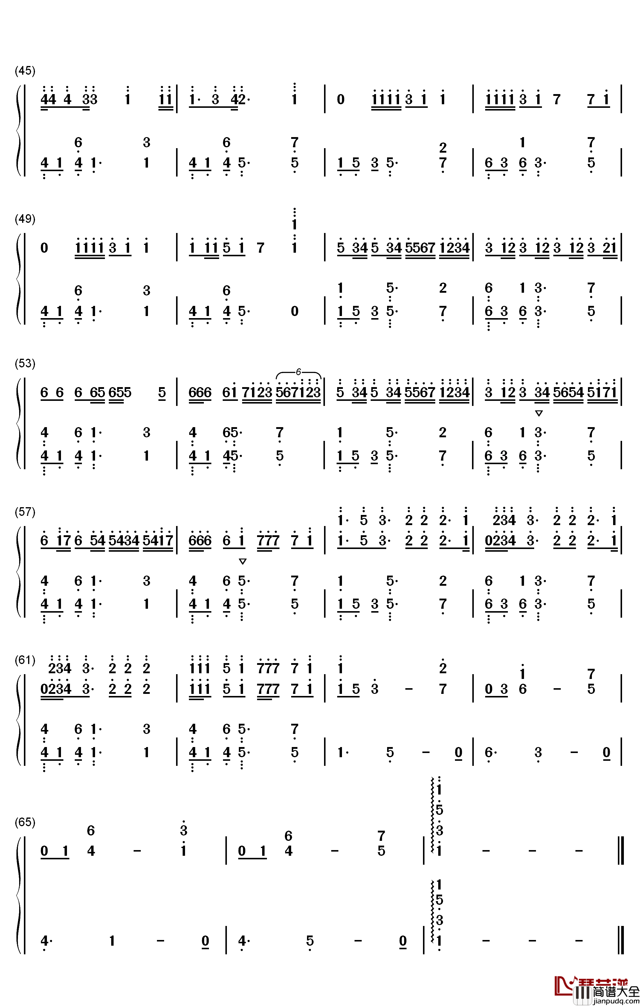 Memories钢琴简谱_数字双手_Maroon_5