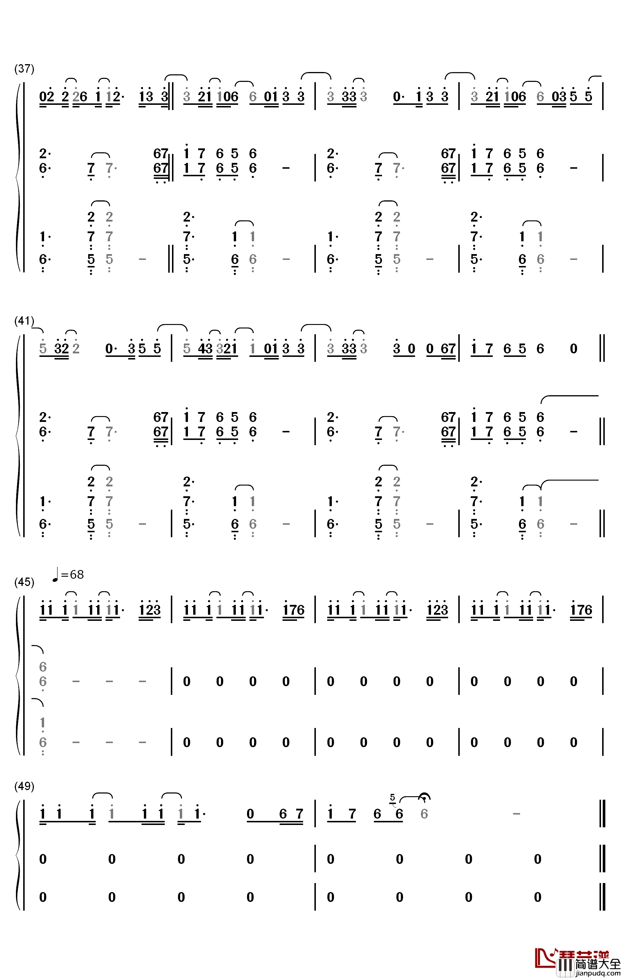 Exhale钢琴简谱_数字双手_Sabrina_Carpenter