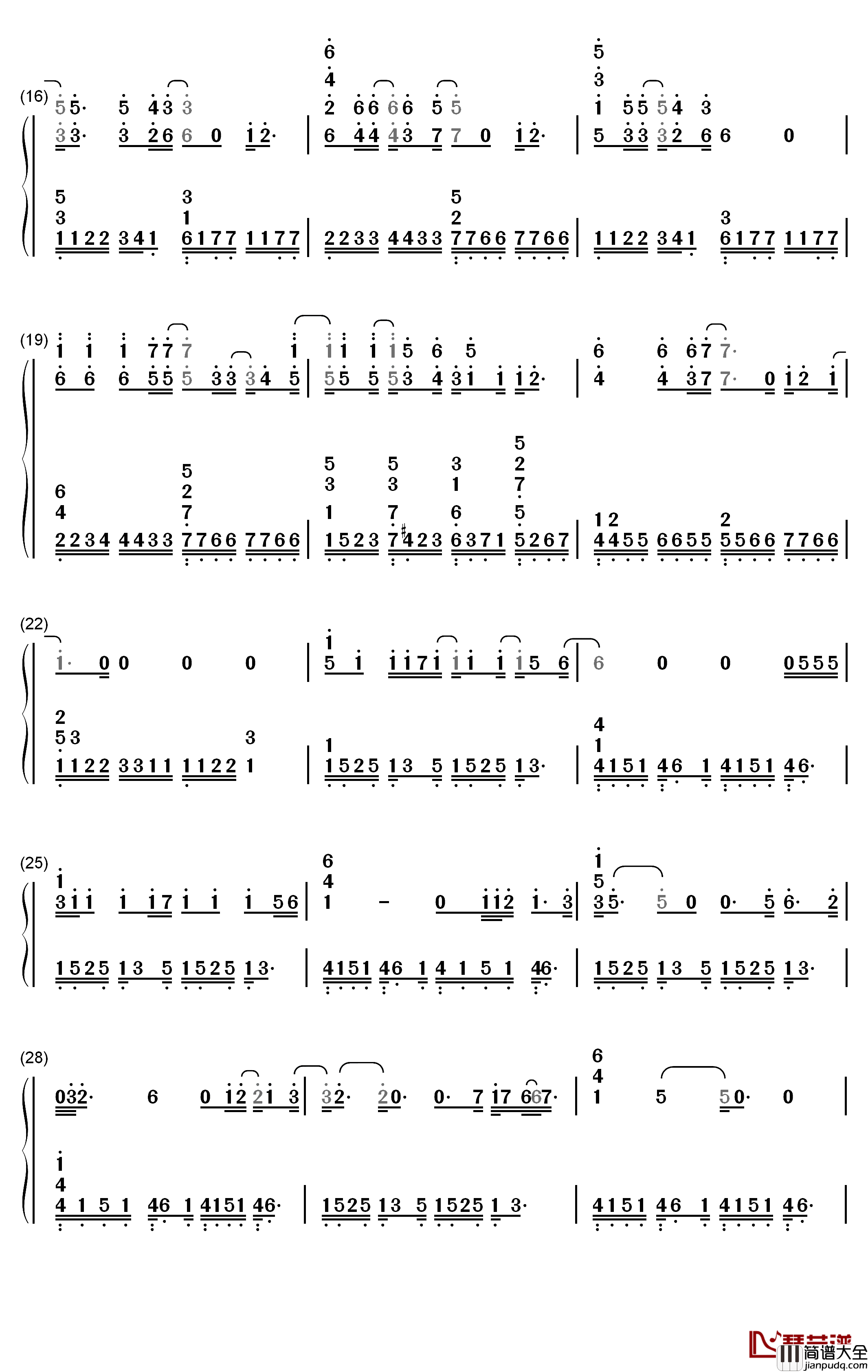 Lie_to_Me钢琴简谱_数字双手_5_Seconds_of_Summer