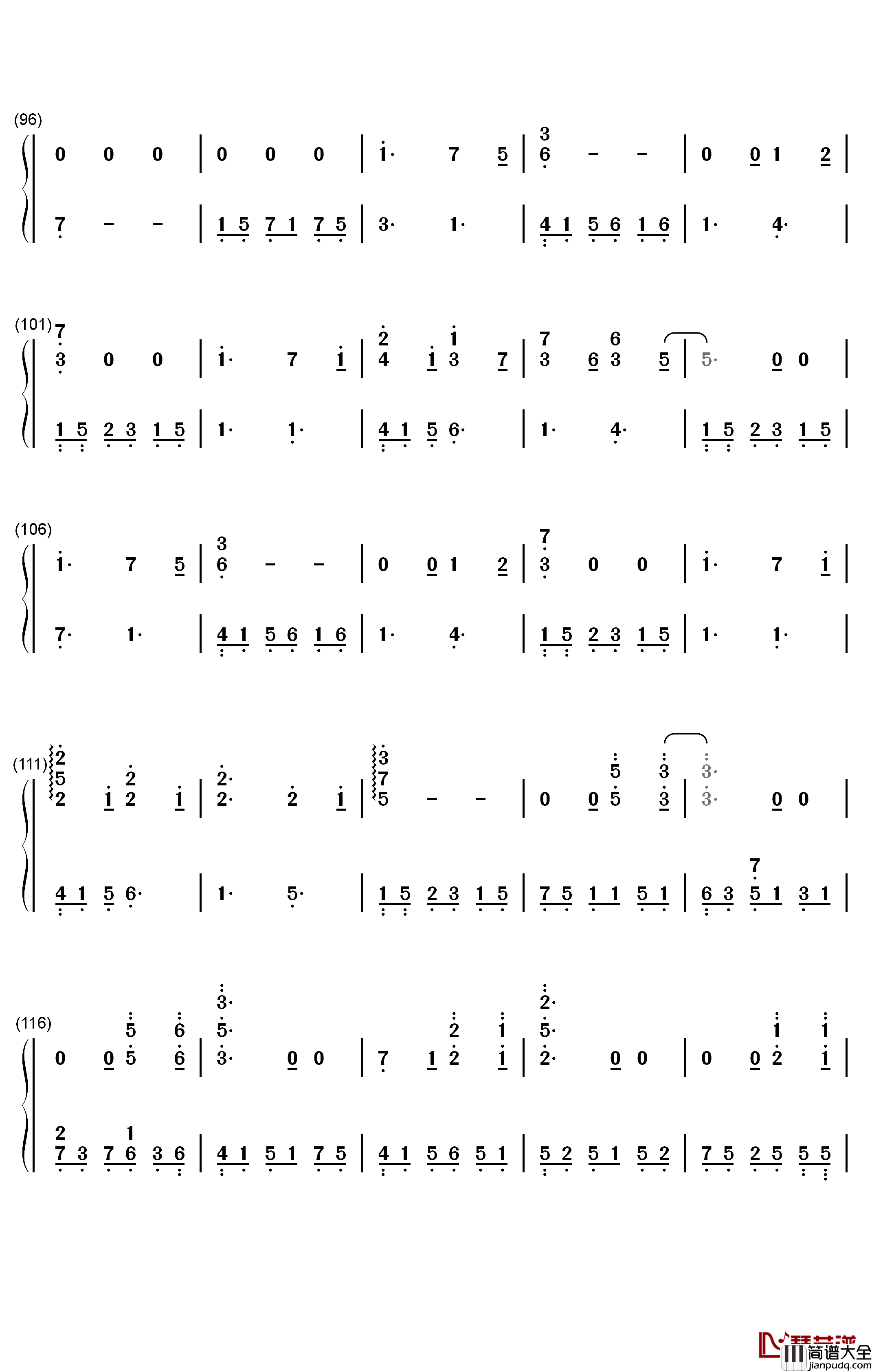月球钢琴简谱_数字双手_银临