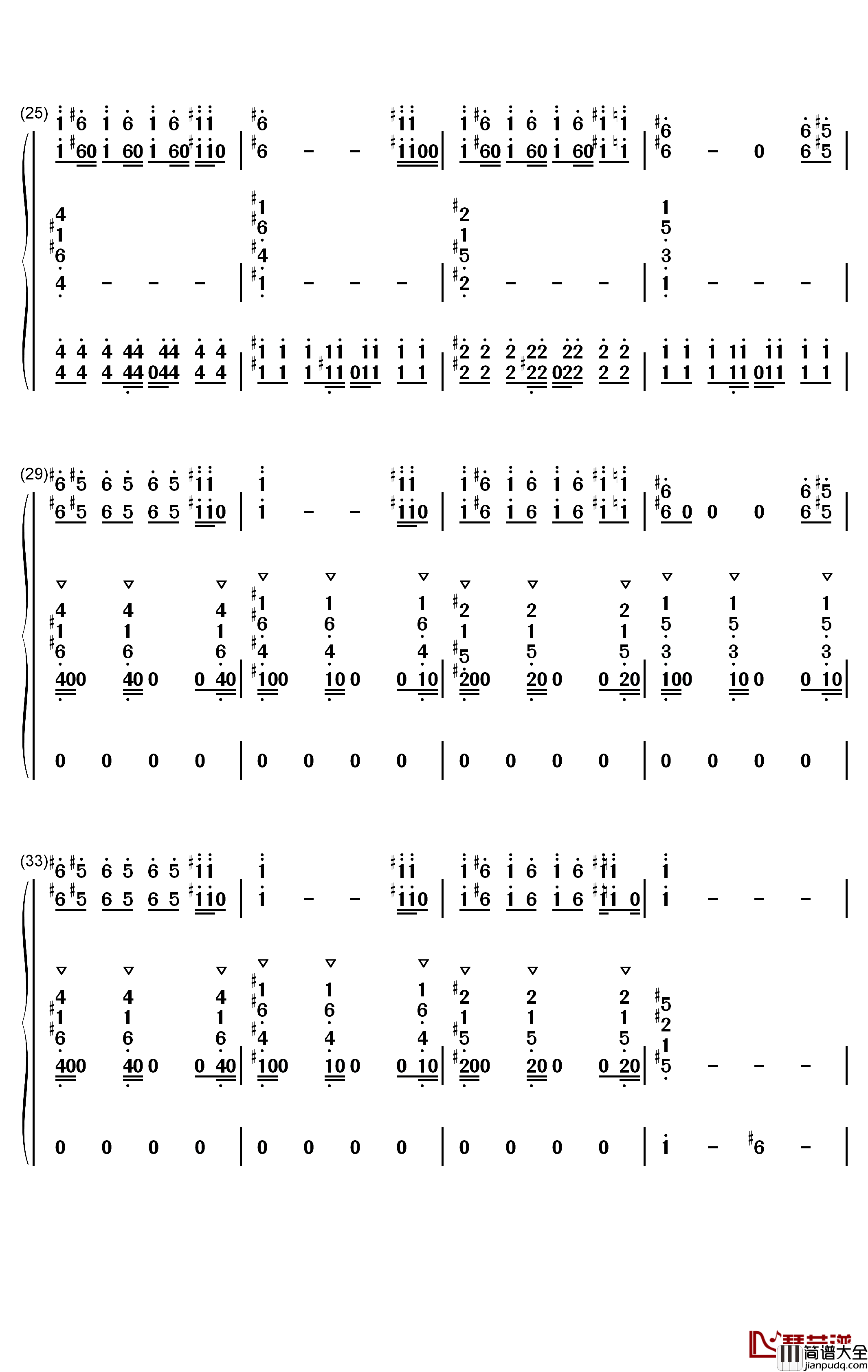 Dance_Monkey钢琴简谱_数字双手_Tones_and_I