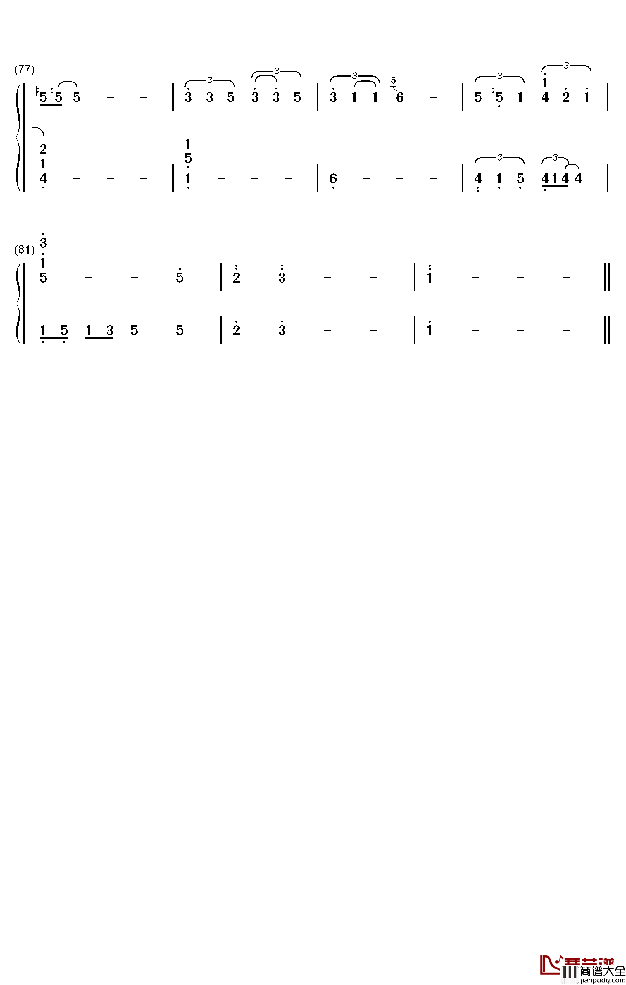 Half_The_World_Away钢琴简谱_数字双手_Oasis