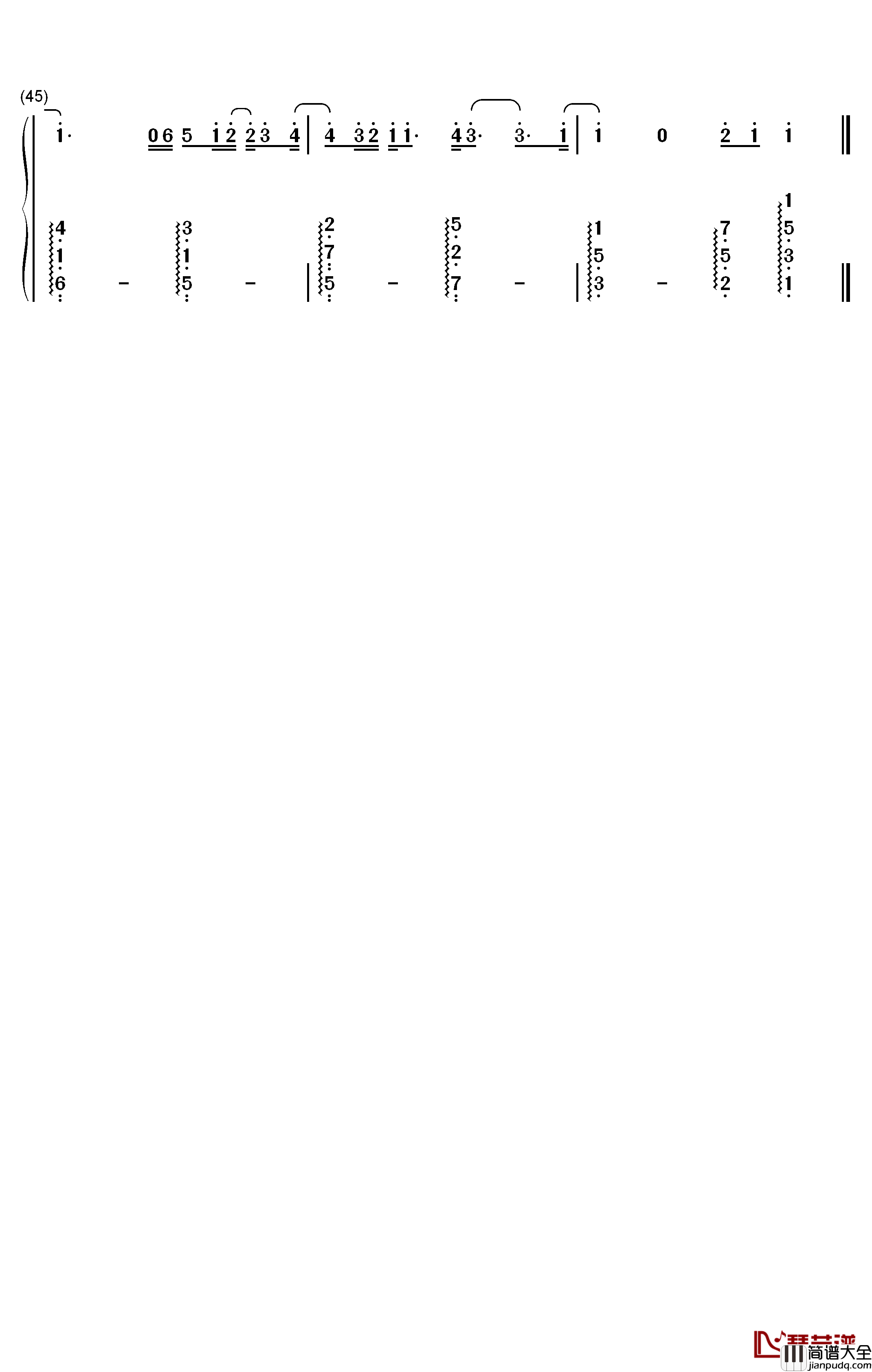 盛夏钢琴简谱_数字双手_毛不易