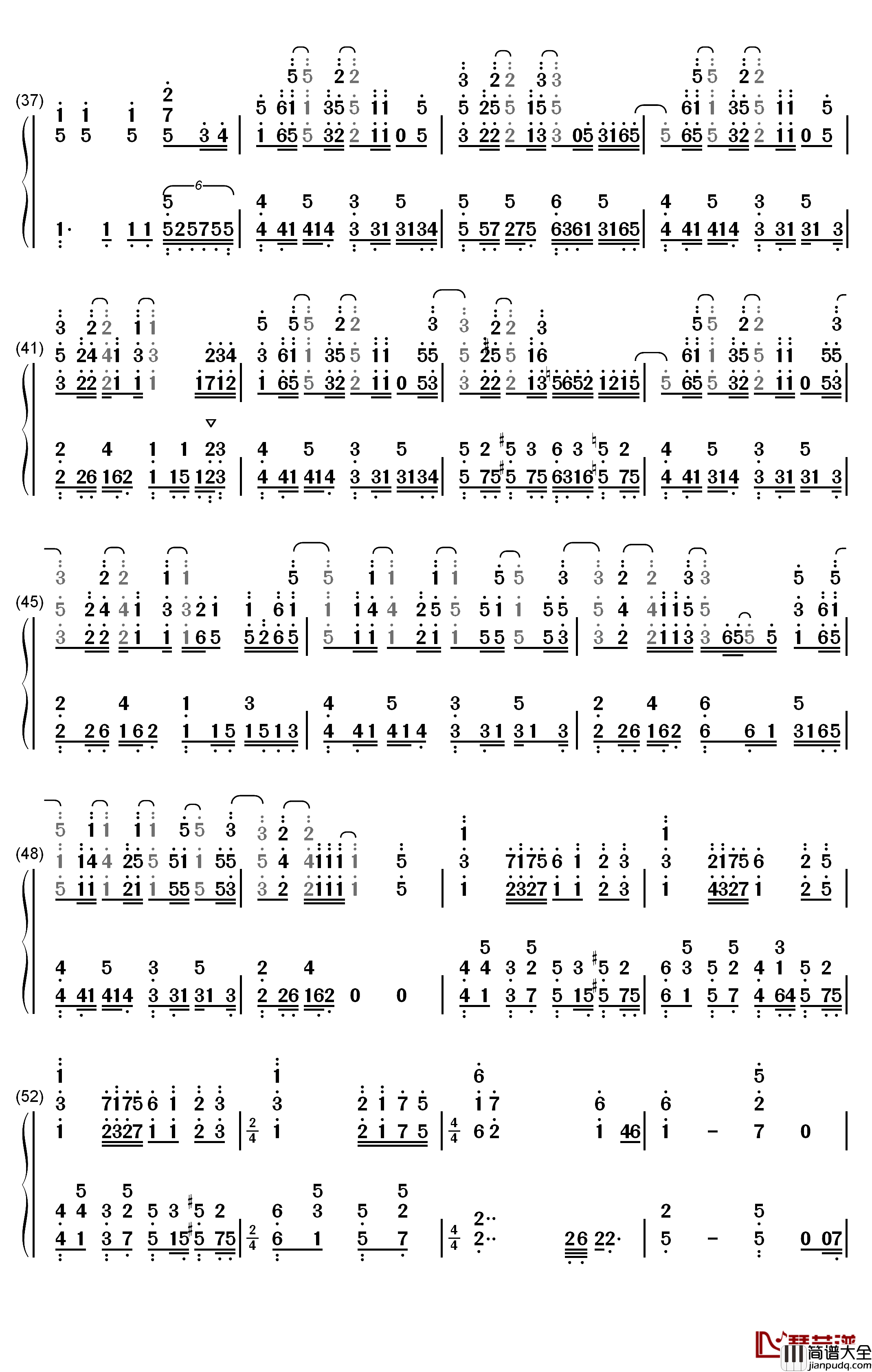 愛にできることはまだあるかい钢琴简谱_数字双手_Radwimps