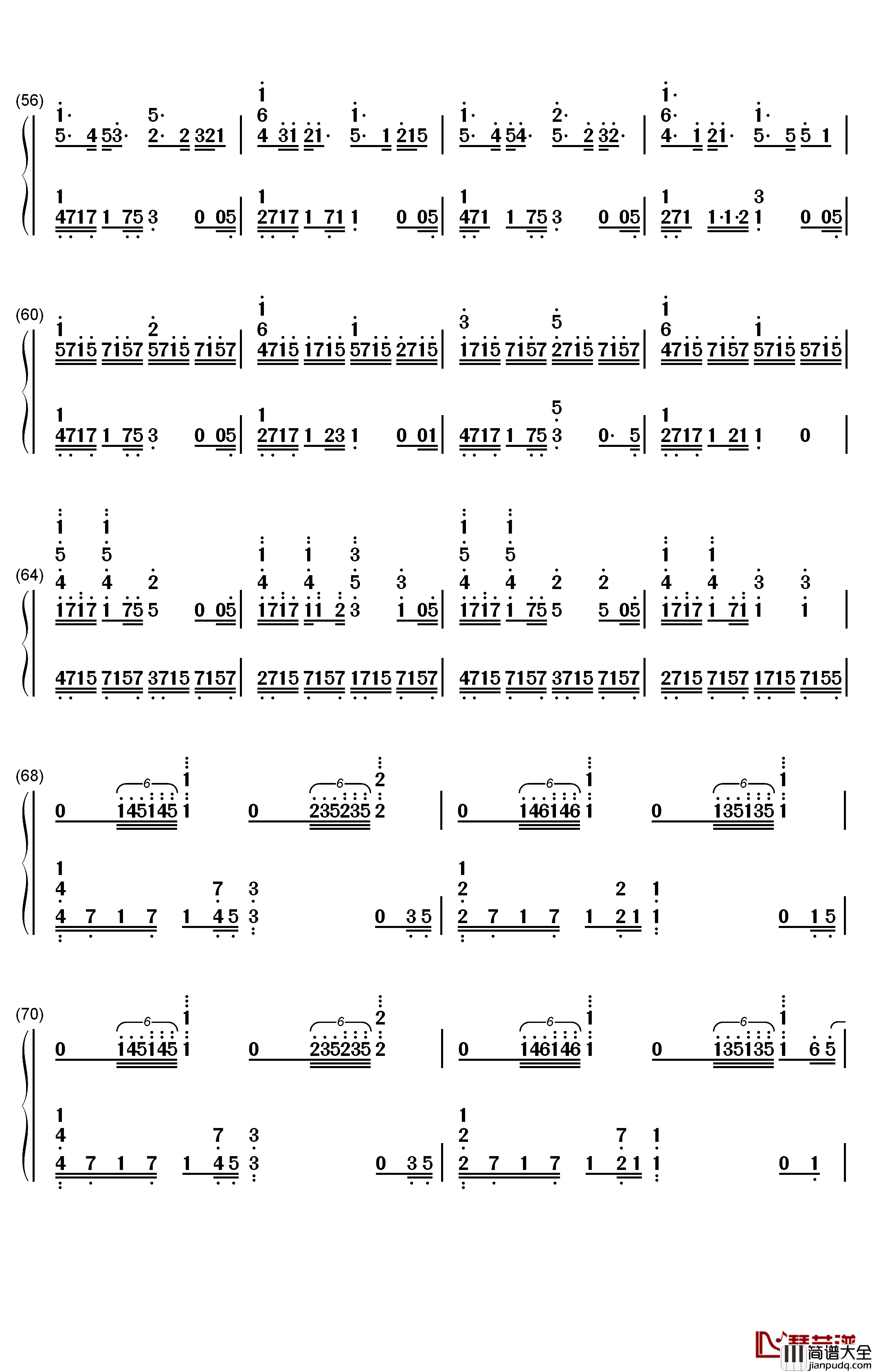 愛にできることはまだあるかい钢琴简谱_数字双手_Radwimps