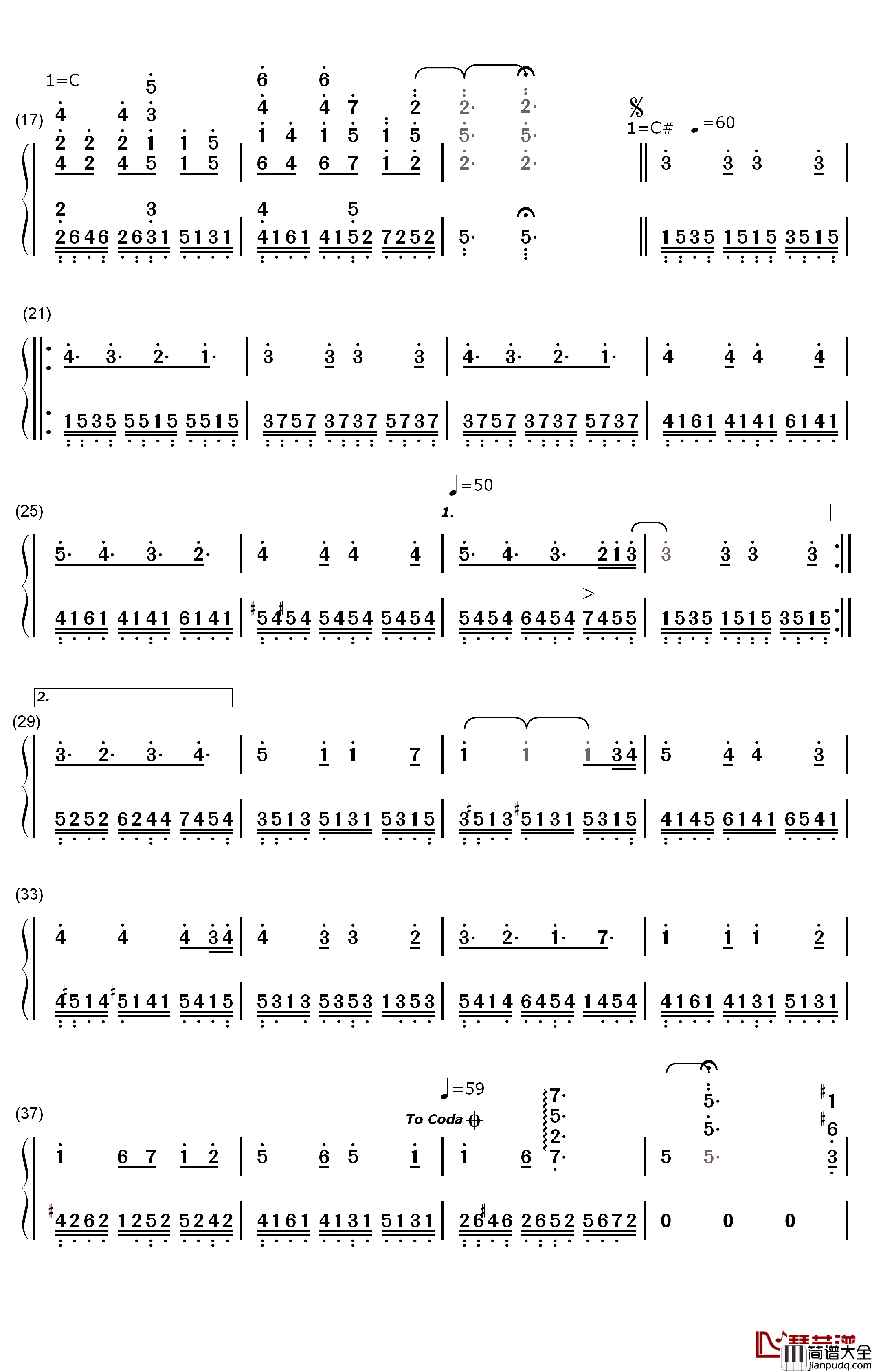 Allegro_Cantabile钢琴简谱_数字双手_SUEMITSU/_THE_SUEMITH