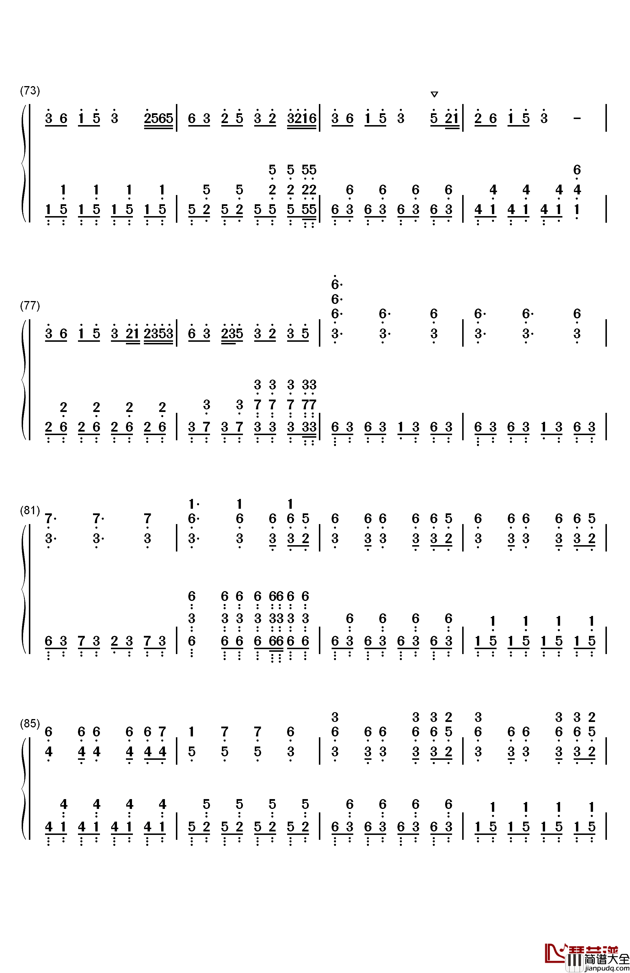 逆浪千秋钢琴简谱_数字双手_言和