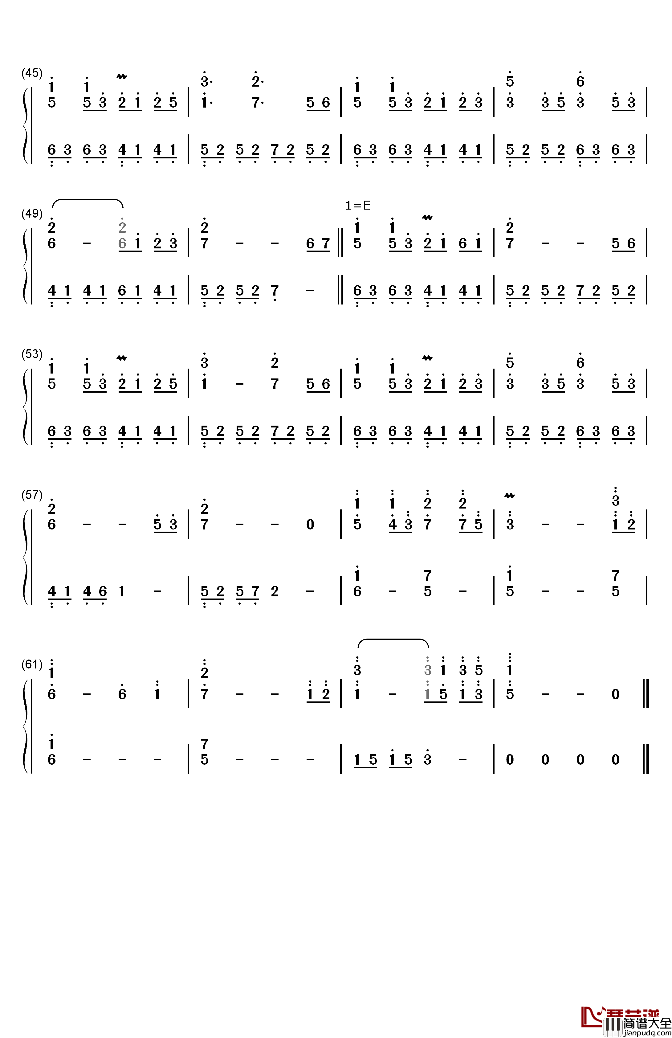 Dear_Childhood_Friend钢琴简谱_数字双手_秋山裕和