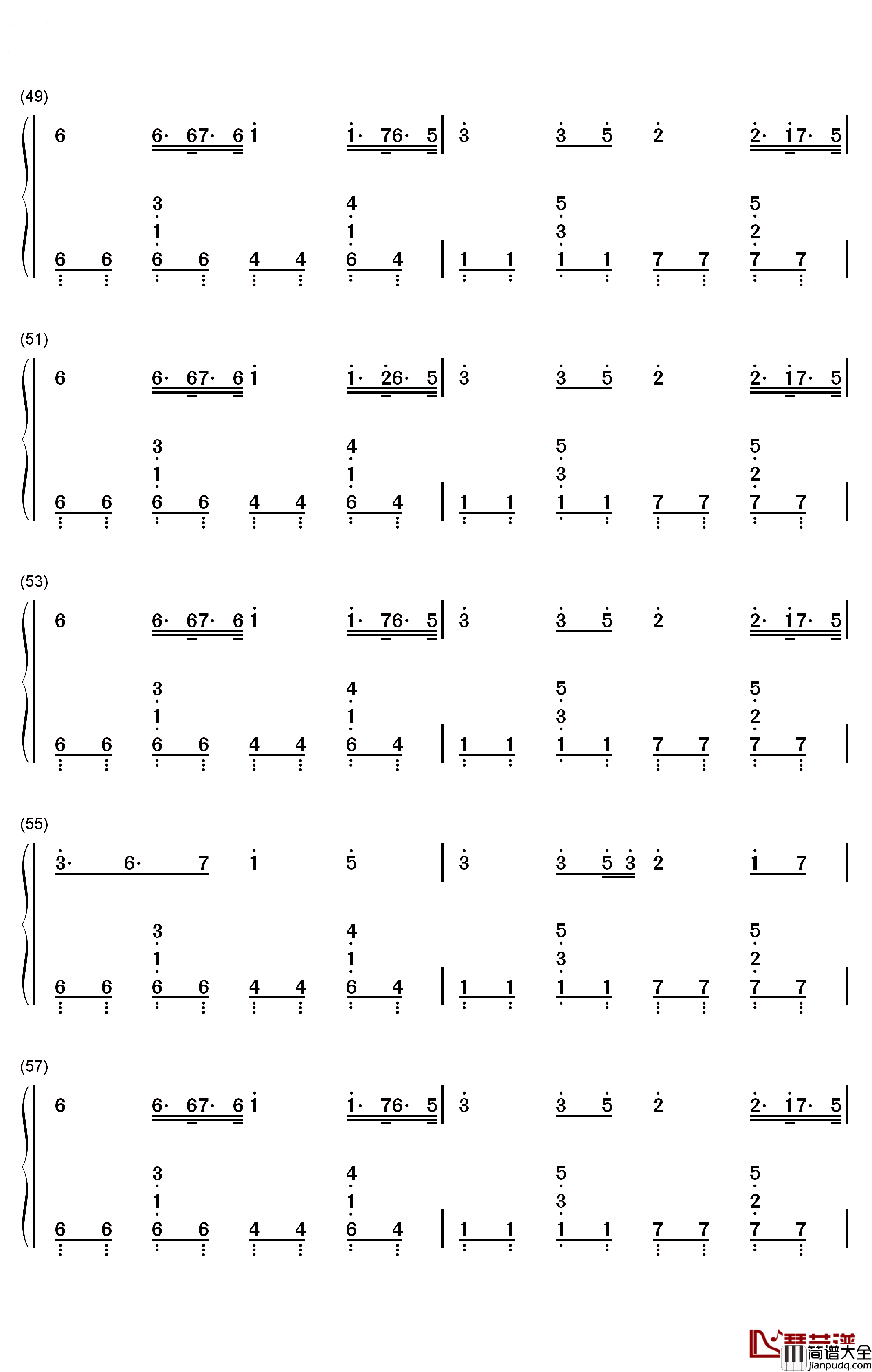 Neon钢琴简谱_数字双手_猎豹移动公司