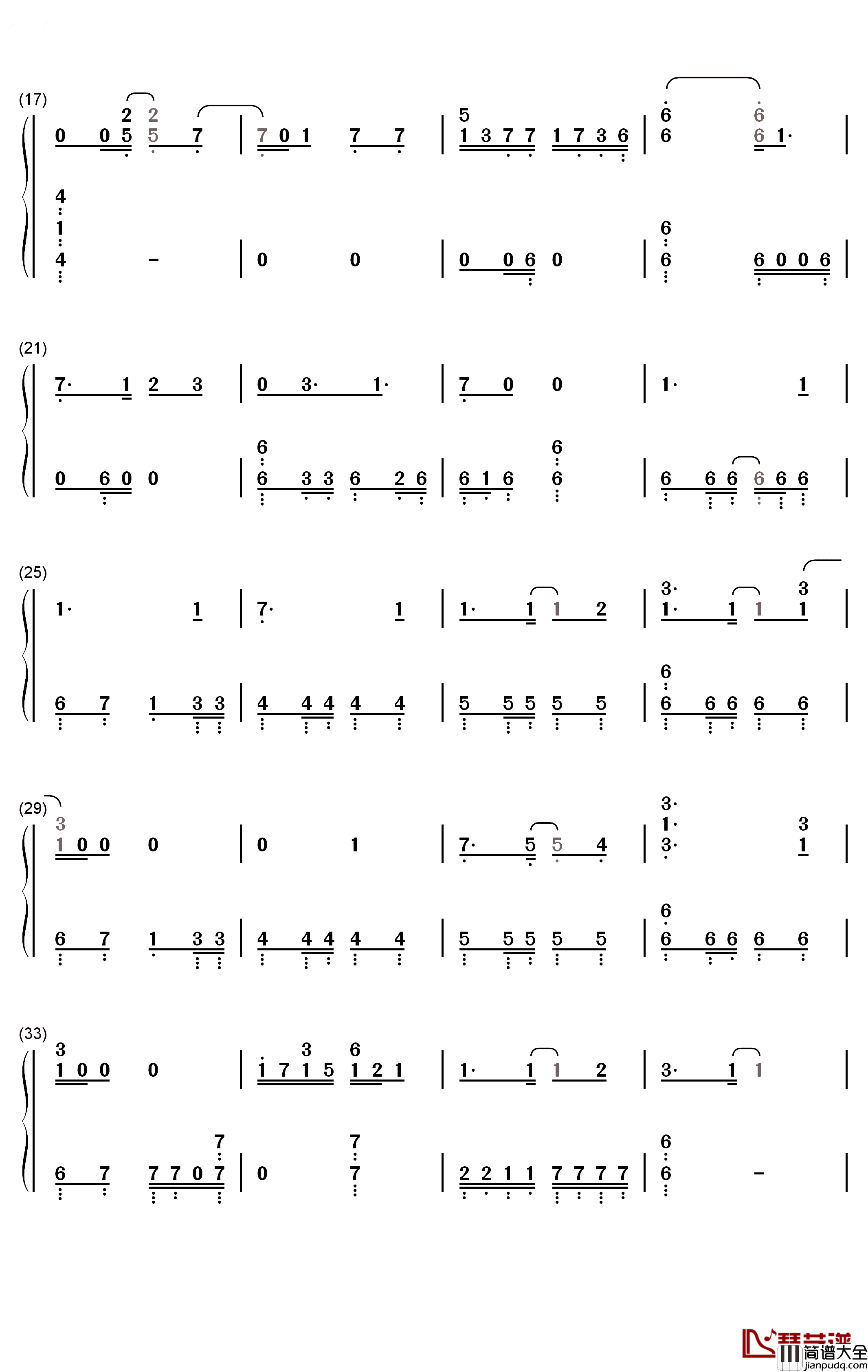 Fantastic_Magic钢琴简谱_数字双手_TK_from_凛として时雨