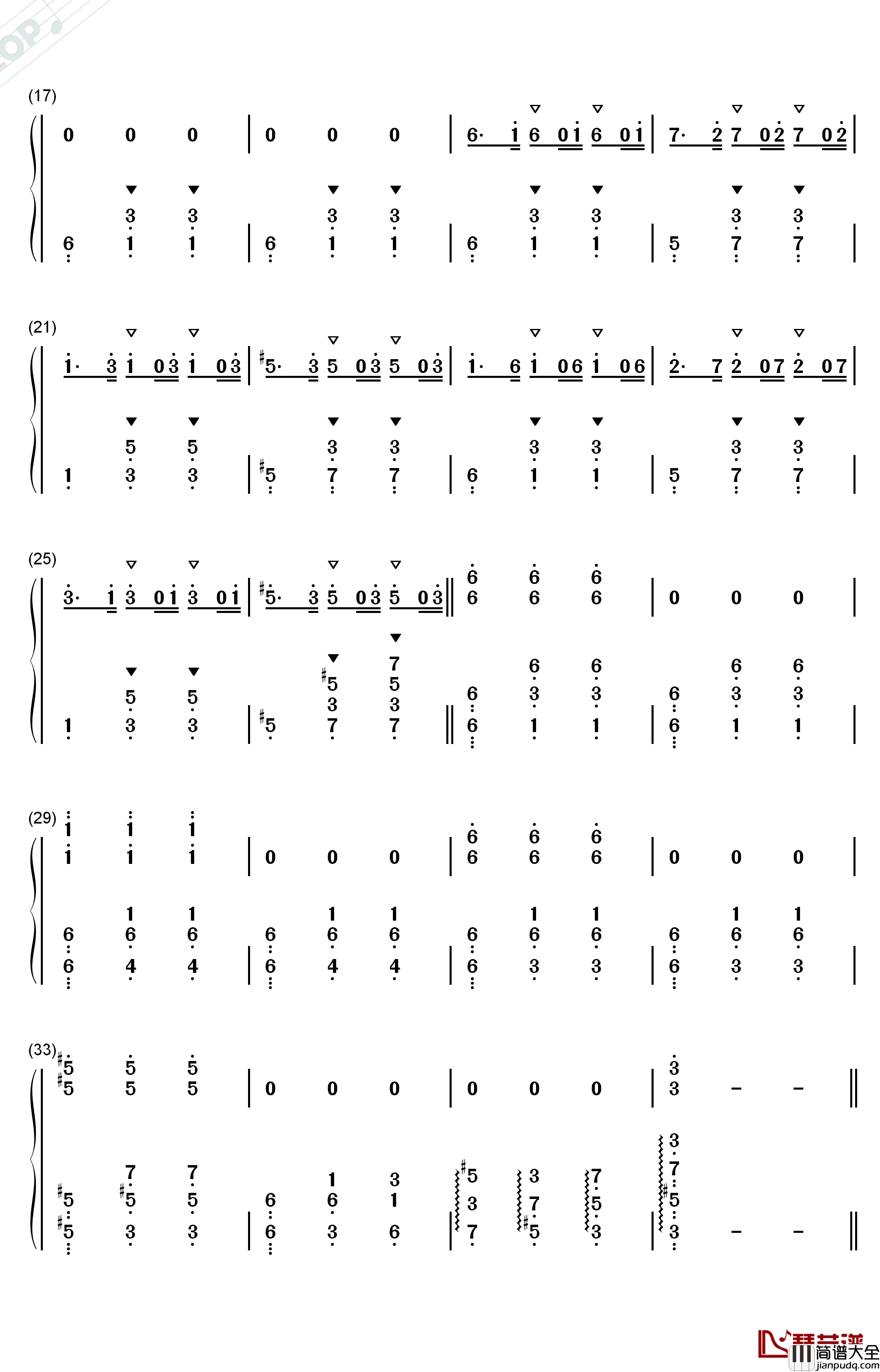 钟楼上的华尔兹钢琴简谱_数字双手_未知