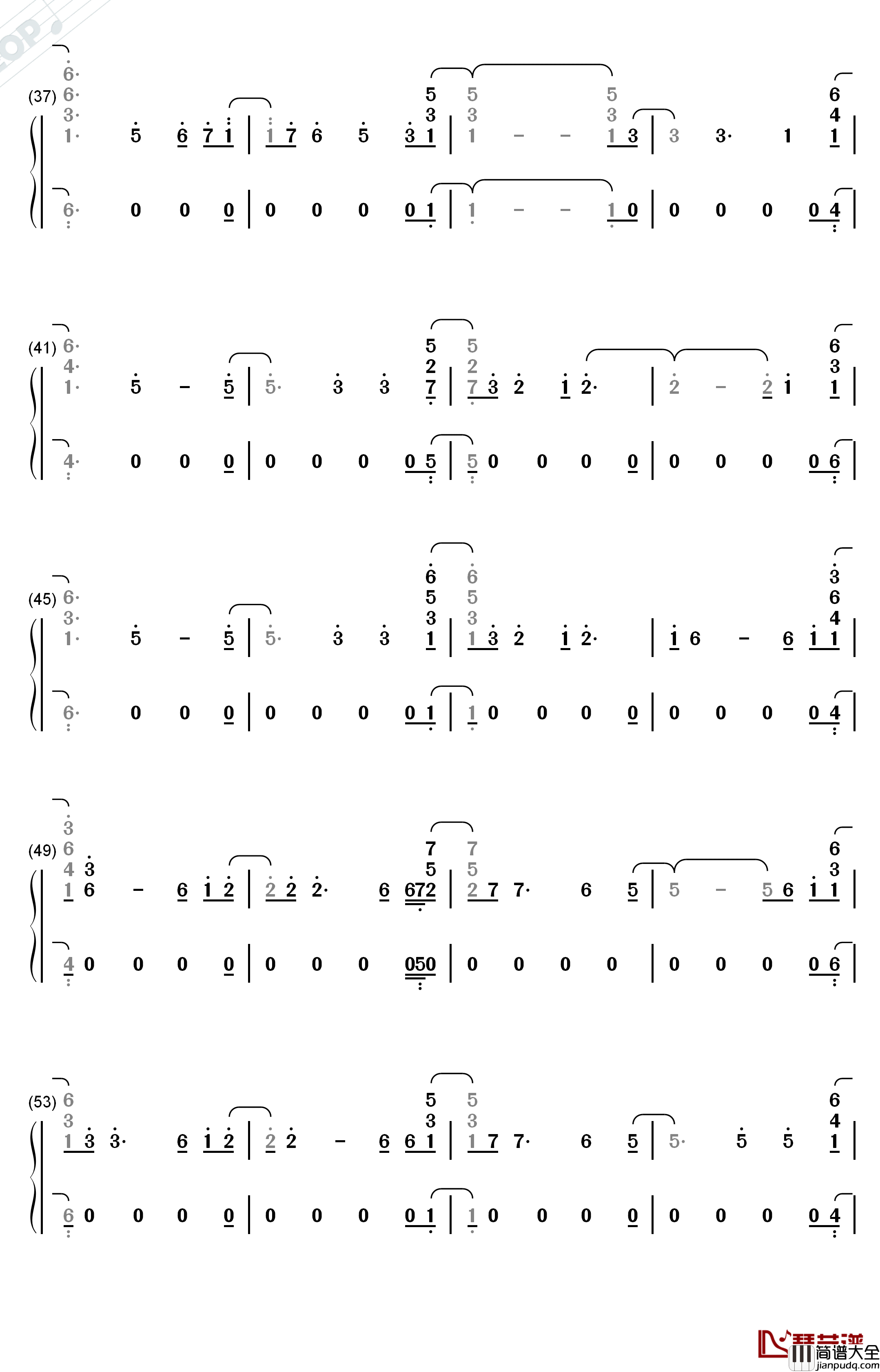 Alien钢琴简谱_数字双手_Jonas_Blue_Sabrina_Carpenter