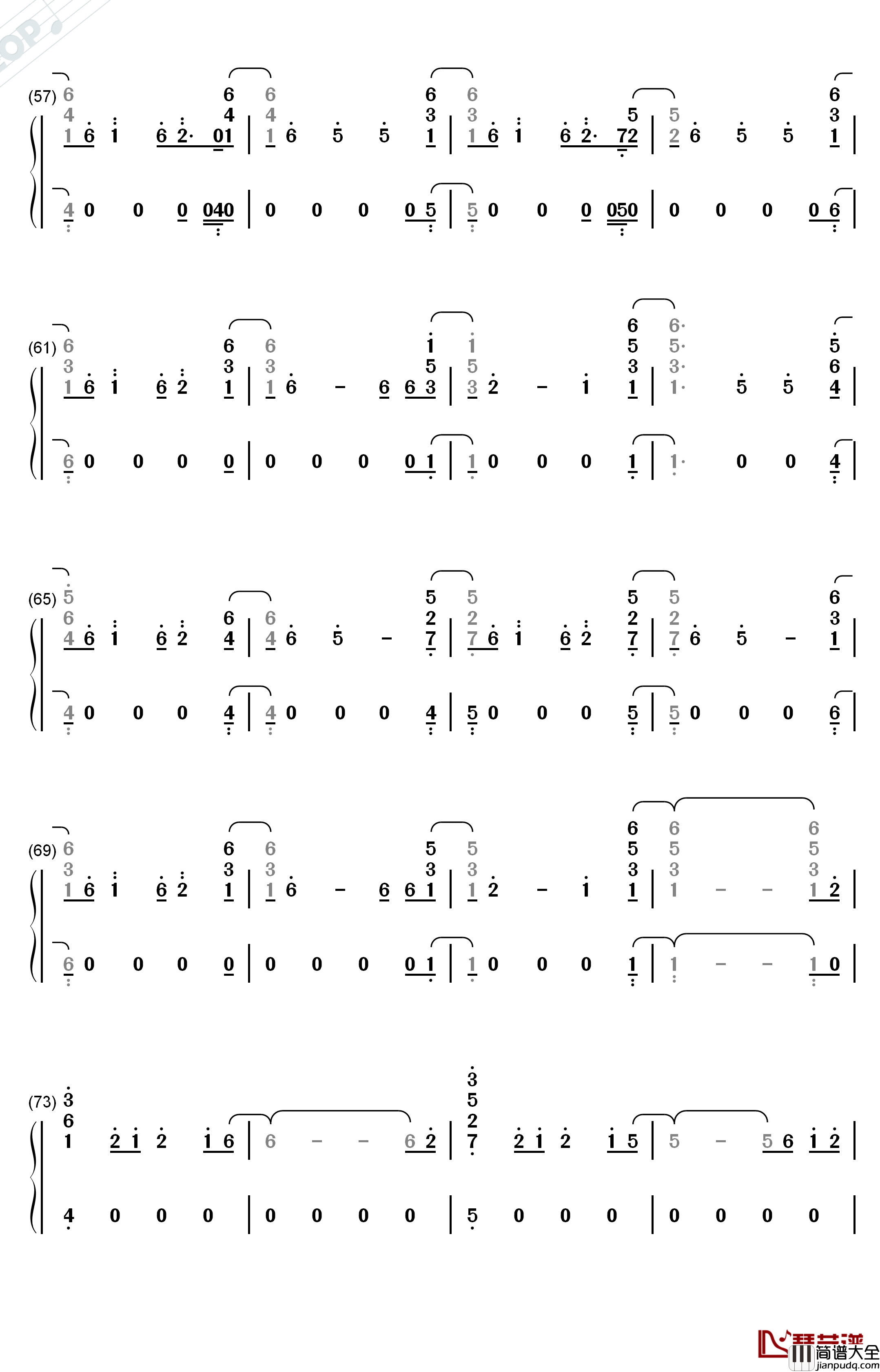 Alien钢琴简谱_数字双手_Jonas_Blue_Sabrina_Carpenter