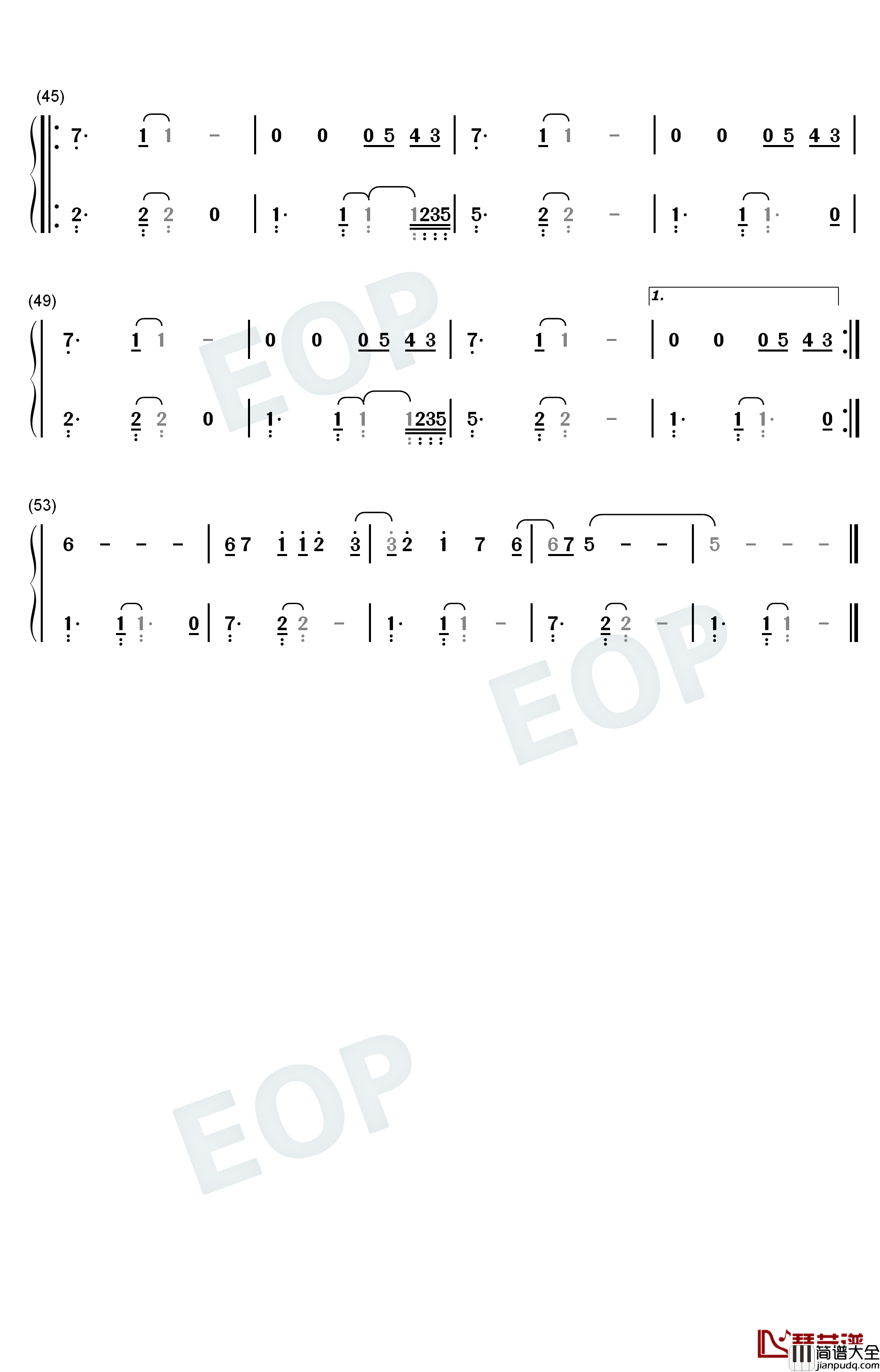 Slide_Away钢琴简谱_数字双手_Miley_Cyrus