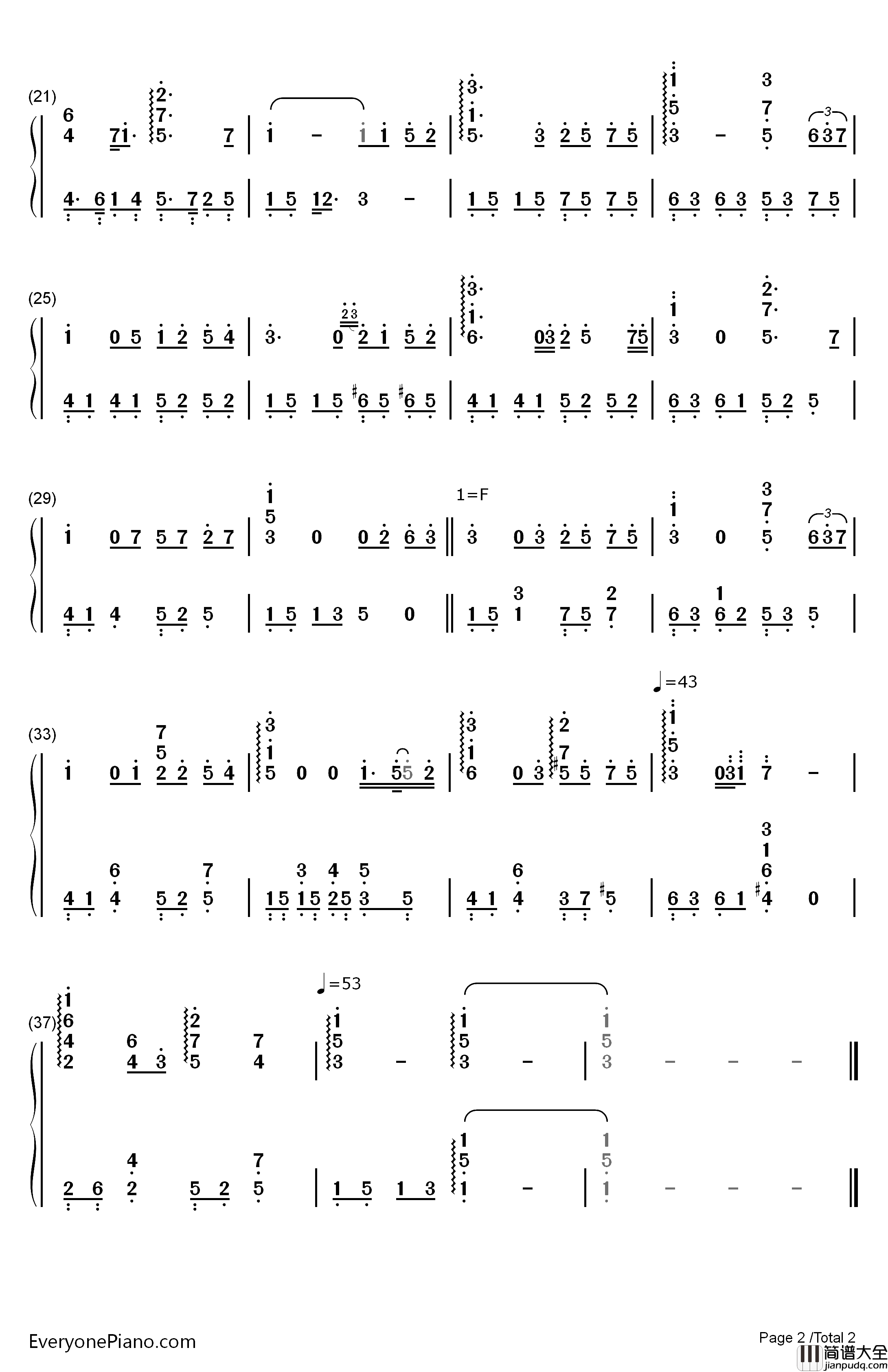 从群里传来的琴声钢琴简谱_数字双手_初学者_