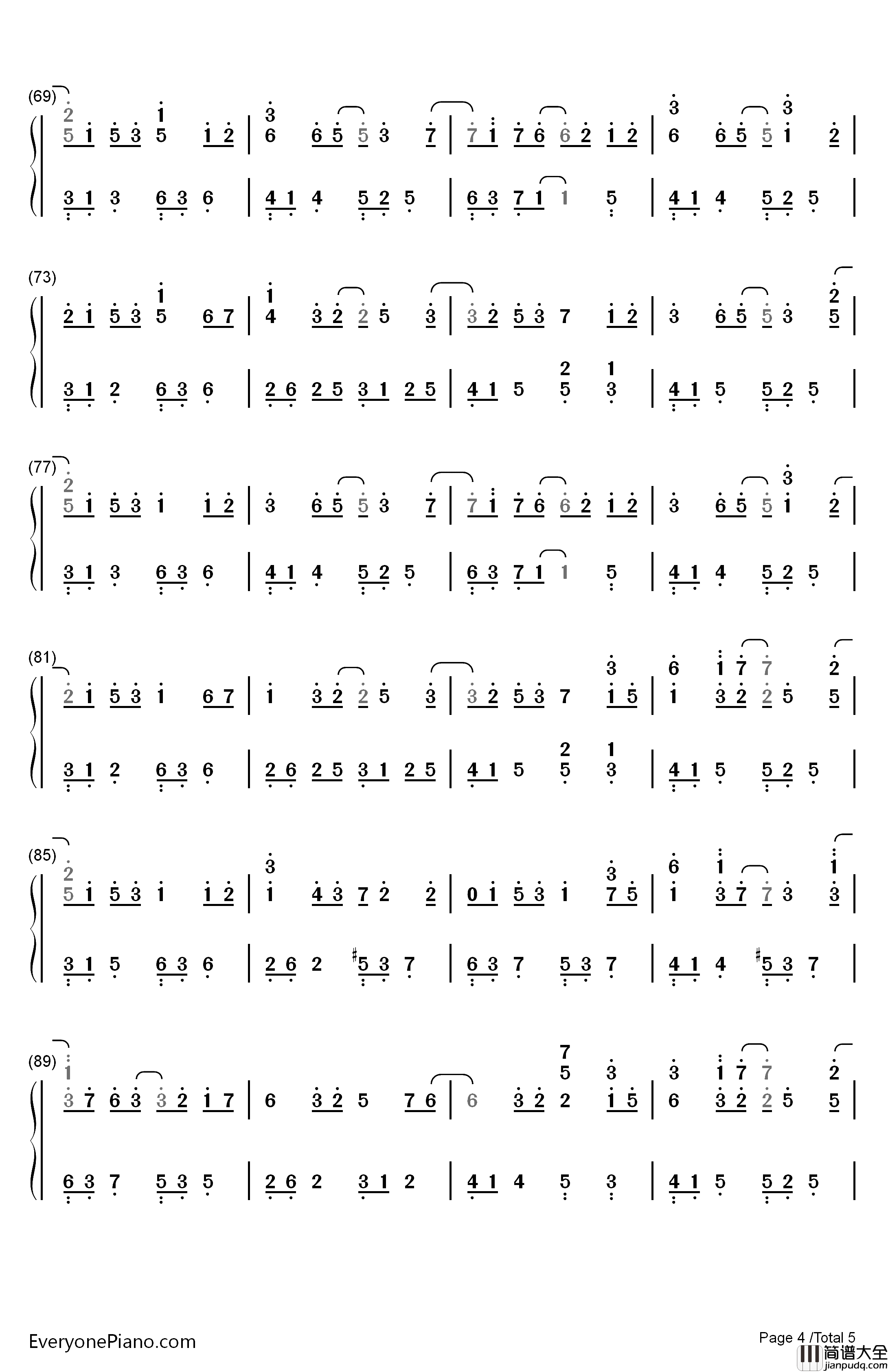 Engage_Ring钢琴简谱_数字双手_DJ_Okawari_Emily_Styler