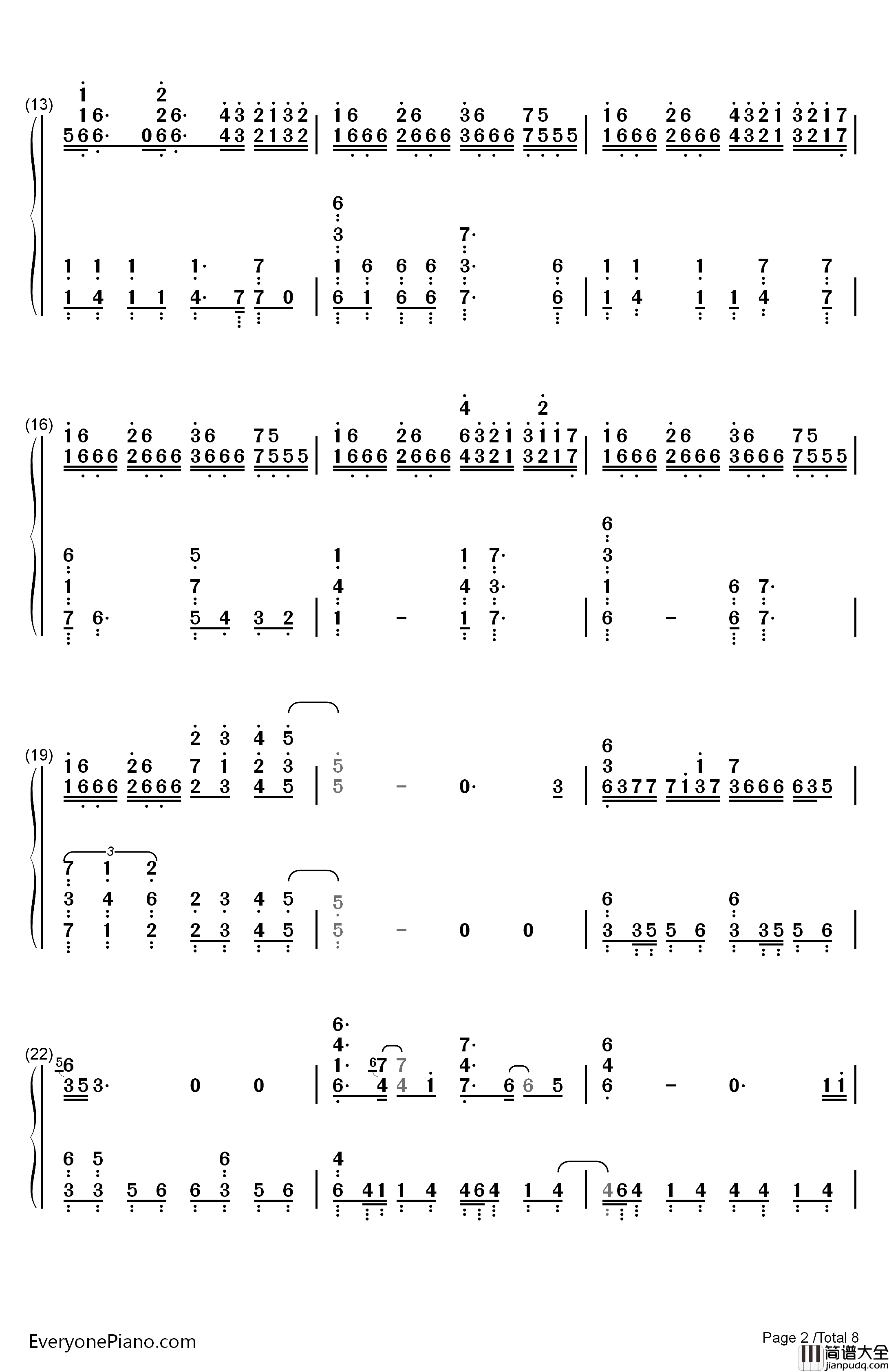 相信自己钢琴简谱_数字双手_零点乐队