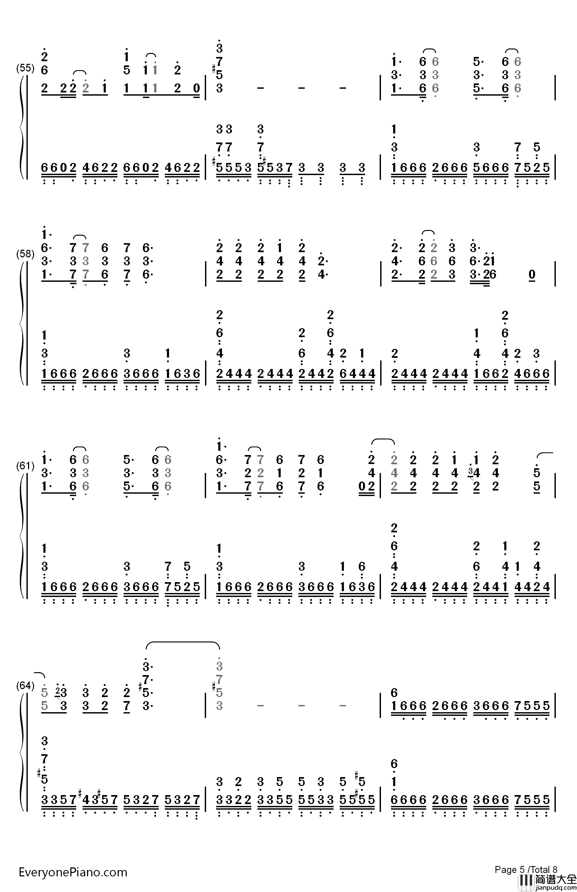 相信自己钢琴简谱_数字双手_零点乐队