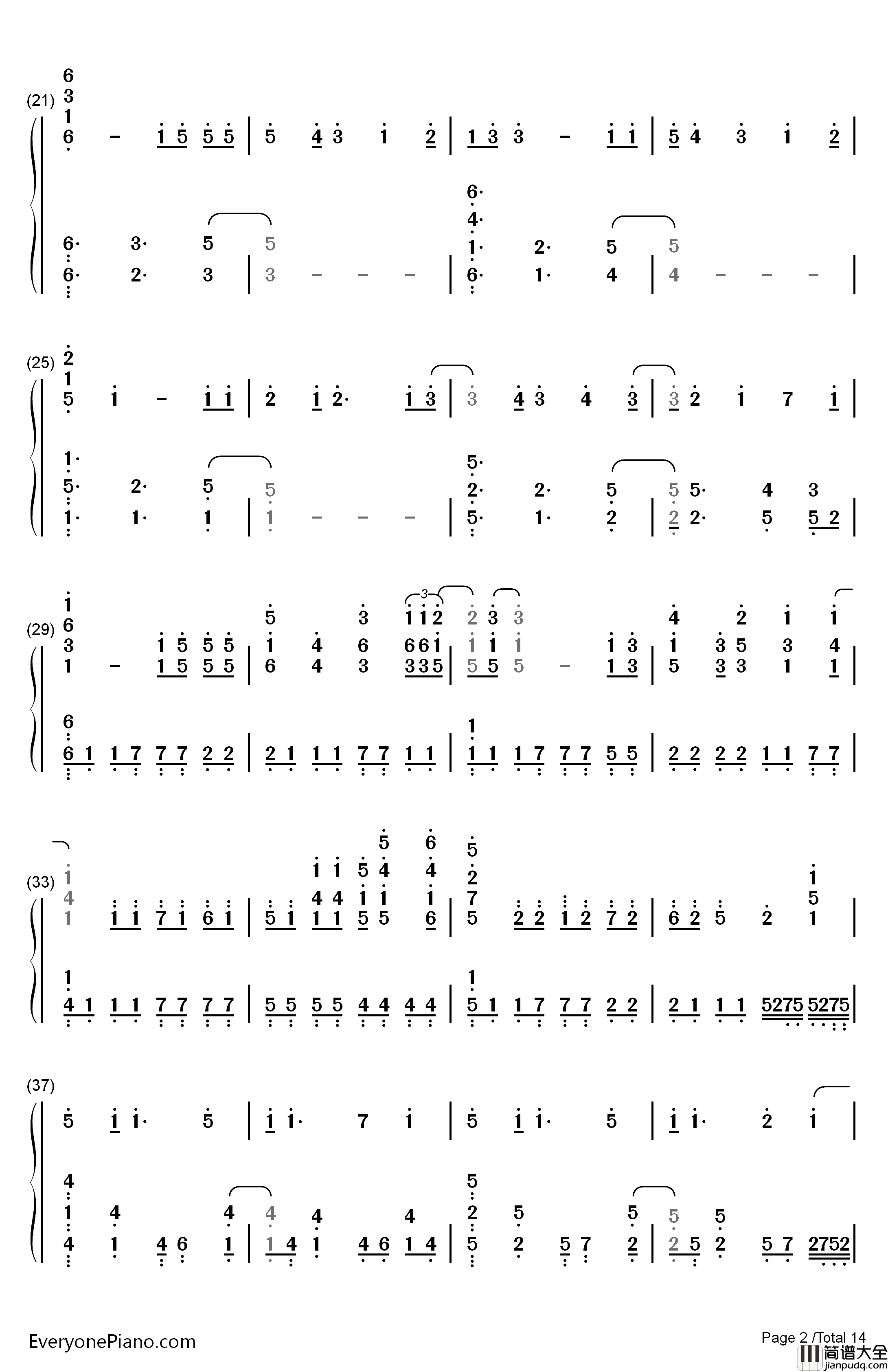 Neo钢琴简谱_数字双手_Roselia