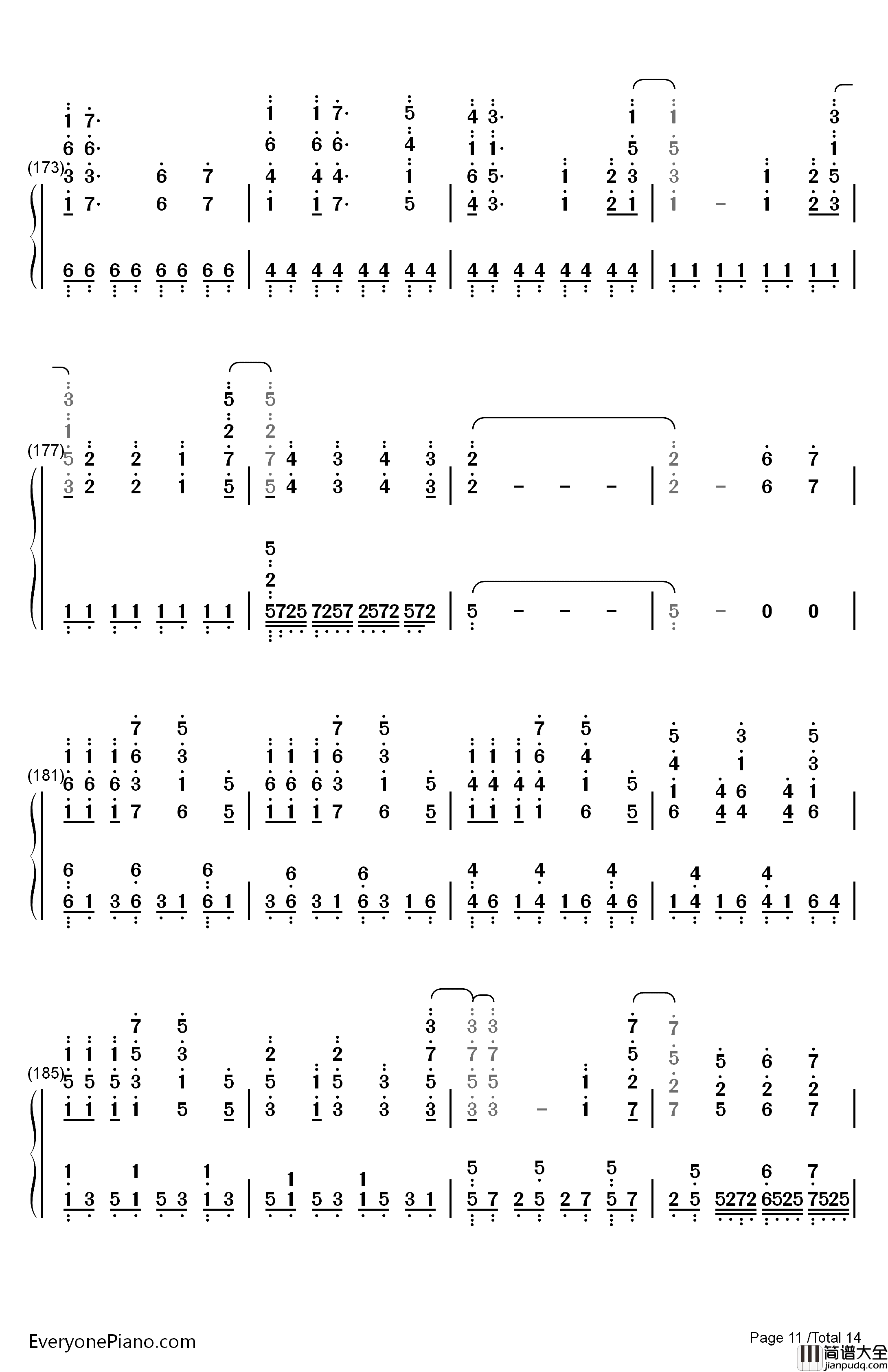 Neo钢琴简谱_数字双手_Roselia