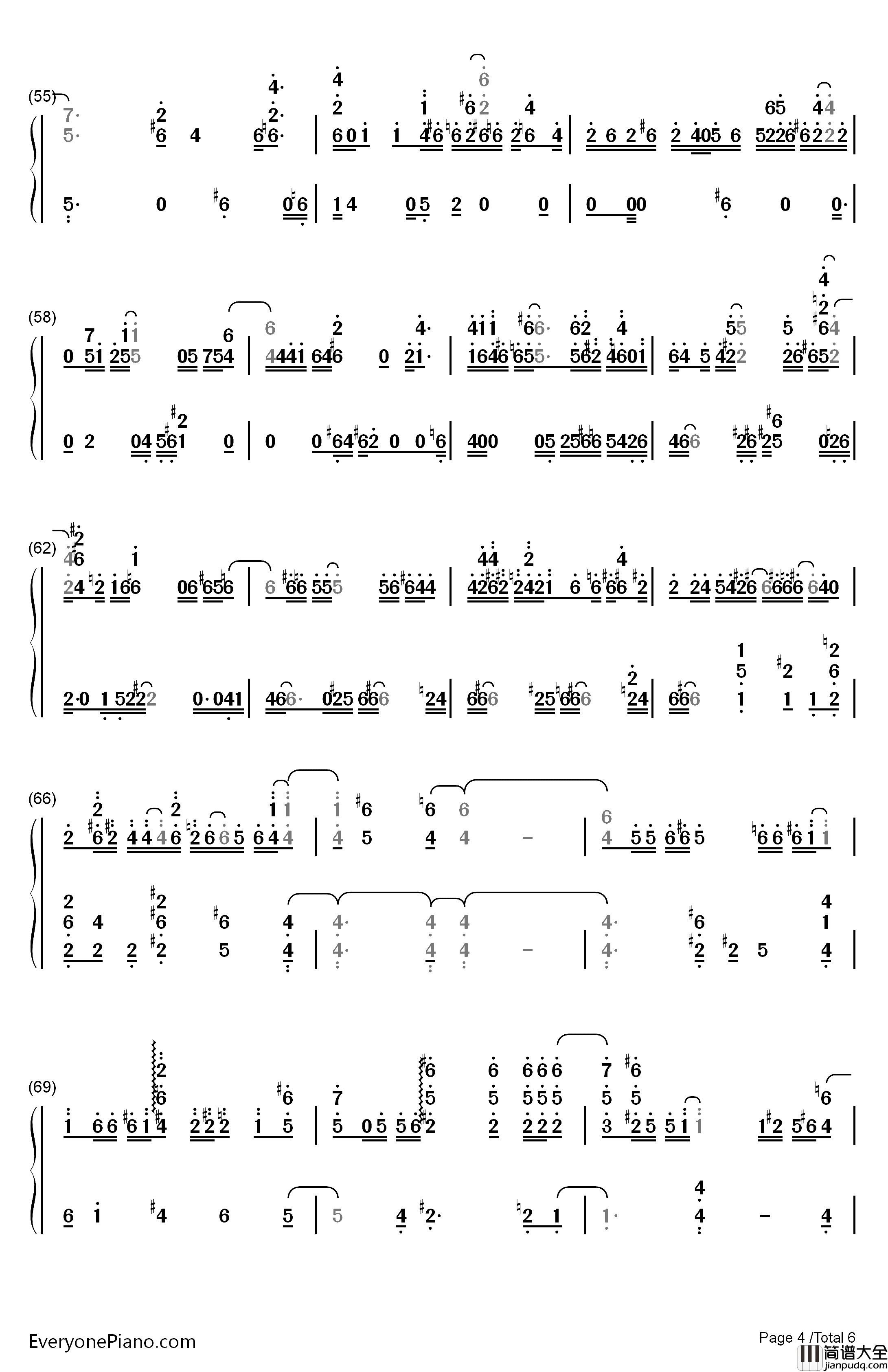 Once_in_a_While_Talk_of_The_Old_Days钢琴简谱_数字双手_加藤登纪子