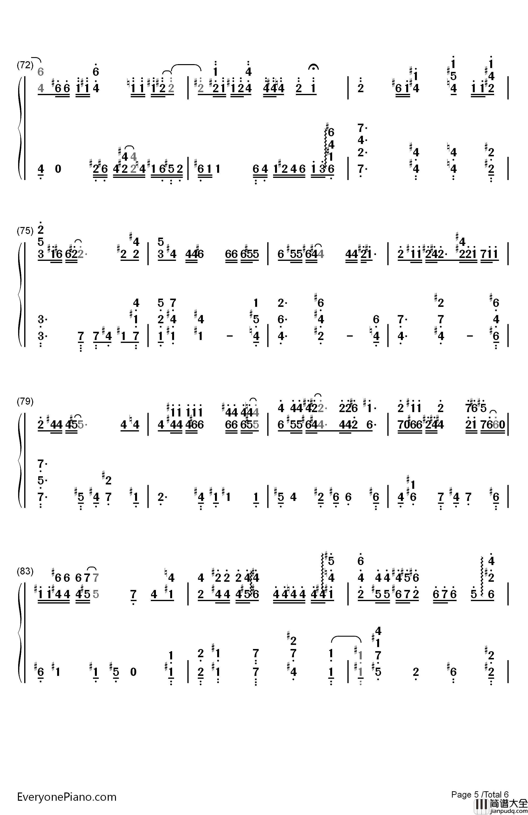 Once_in_a_While_Talk_of_The_Old_Days钢琴简谱_数字双手_加藤登纪子