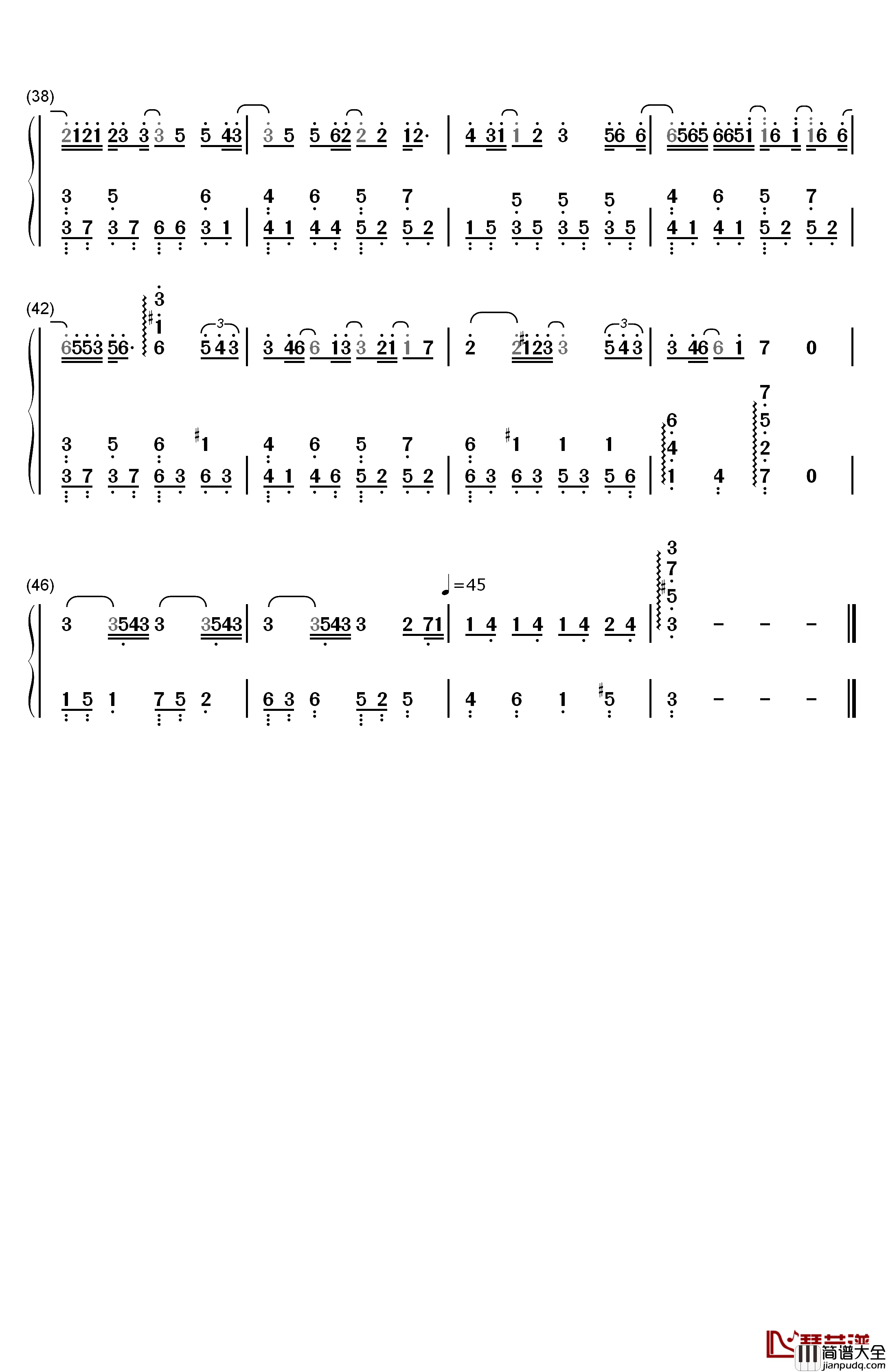 下雨天钢琴简谱_数字双手_南拳妈妈