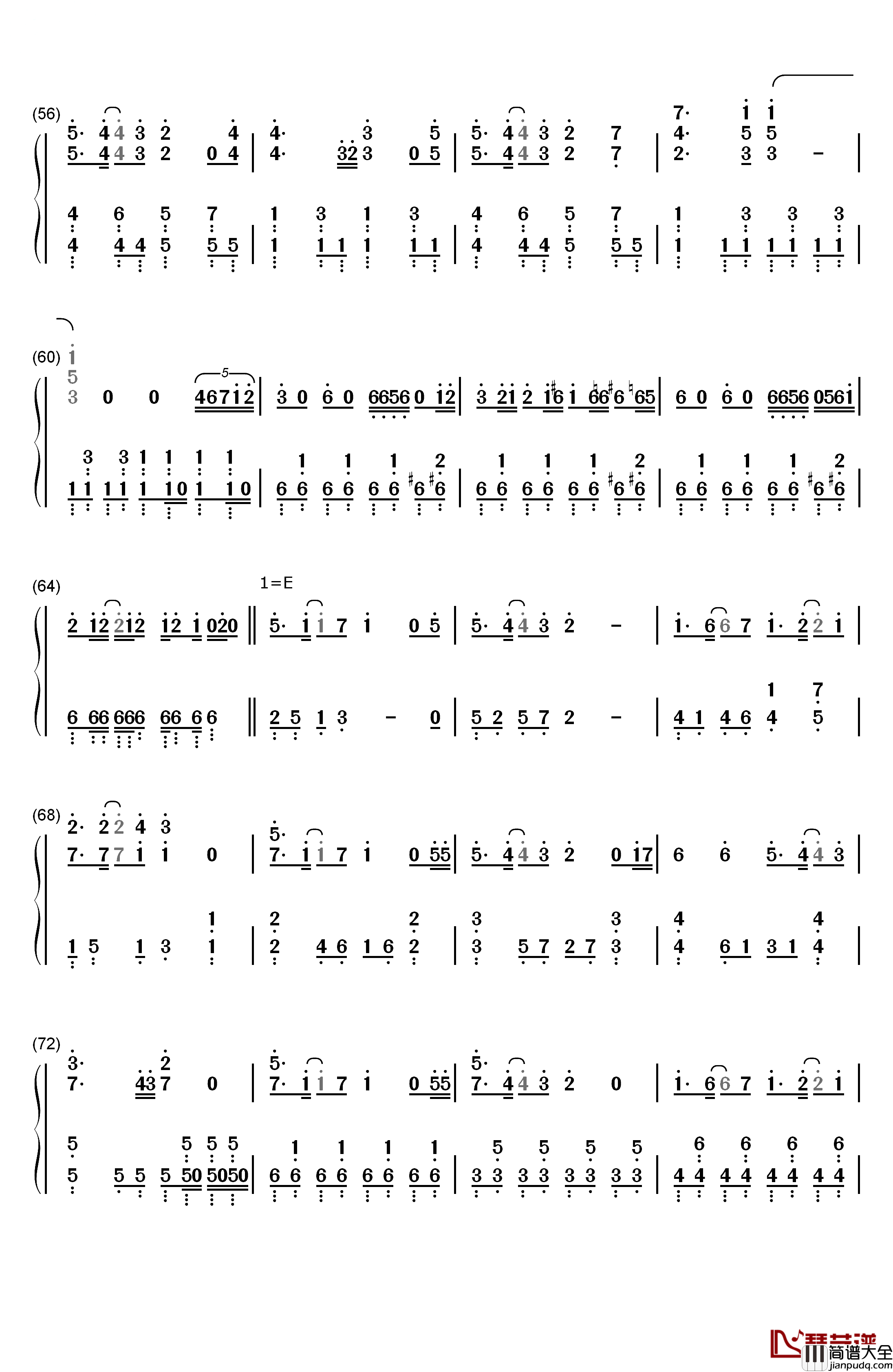 Clockwork_Planet钢琴简谱_数字双手_fripSide