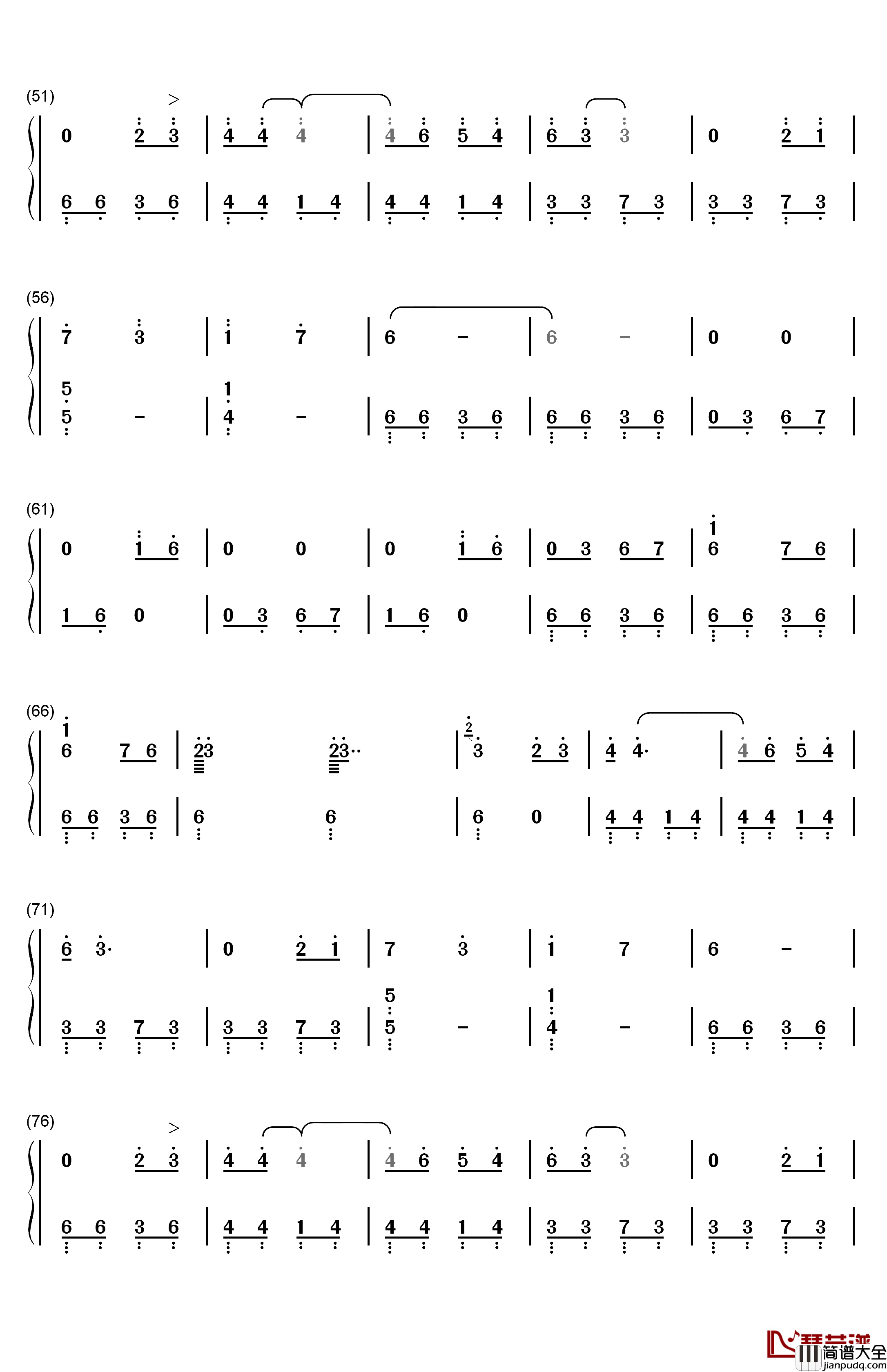 啊朋友再见钢琴简谱_数字双手_Yves_Montand