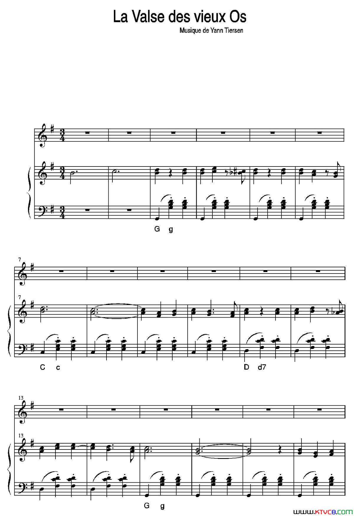 永恒华尔兹LaValseDesVieuxOs永恒华尔兹_La_Valse_Des_Vieux_Os简谱