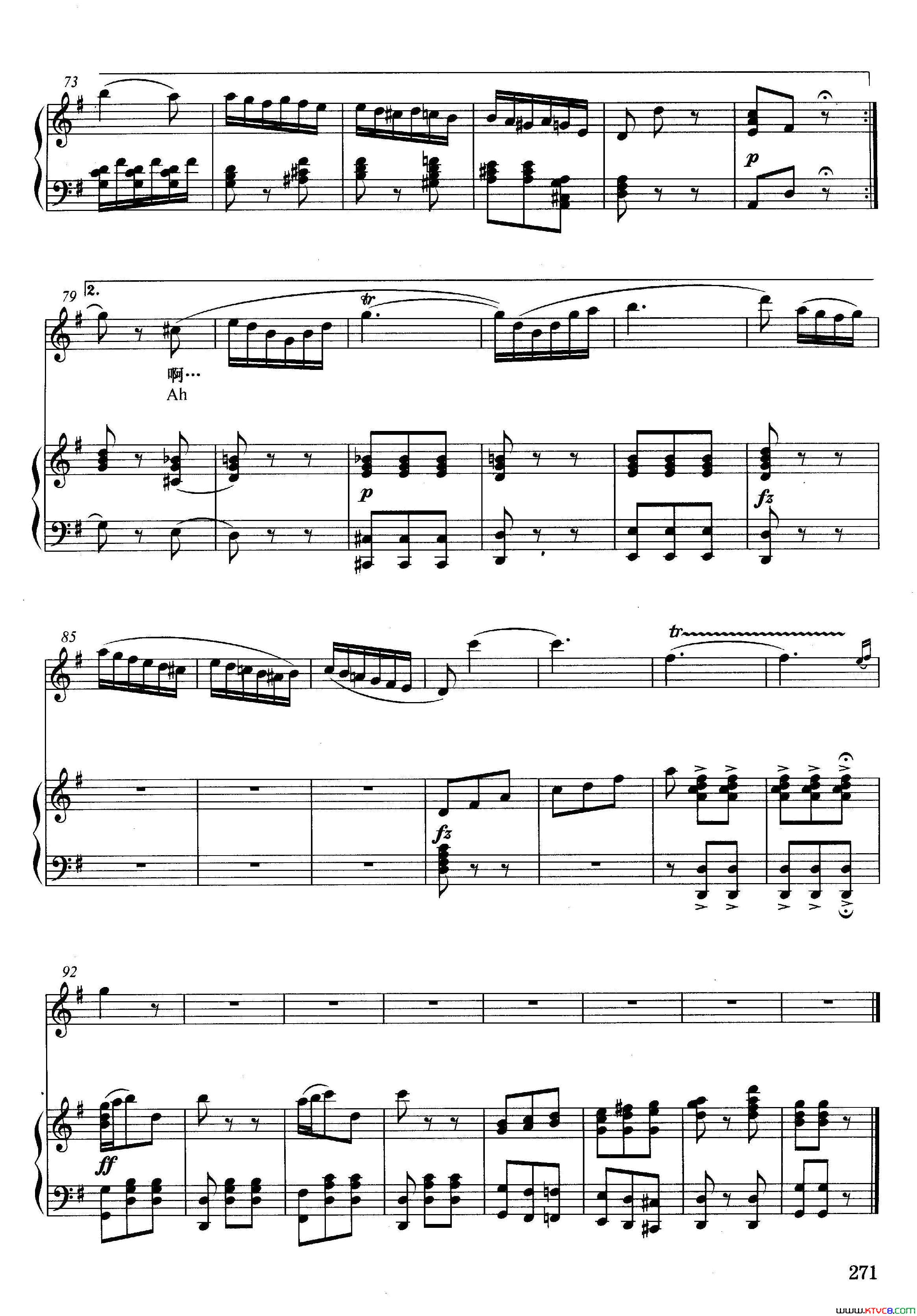 [奥]侯爵请听正谱选自歌剧_蝙蝠_简谱