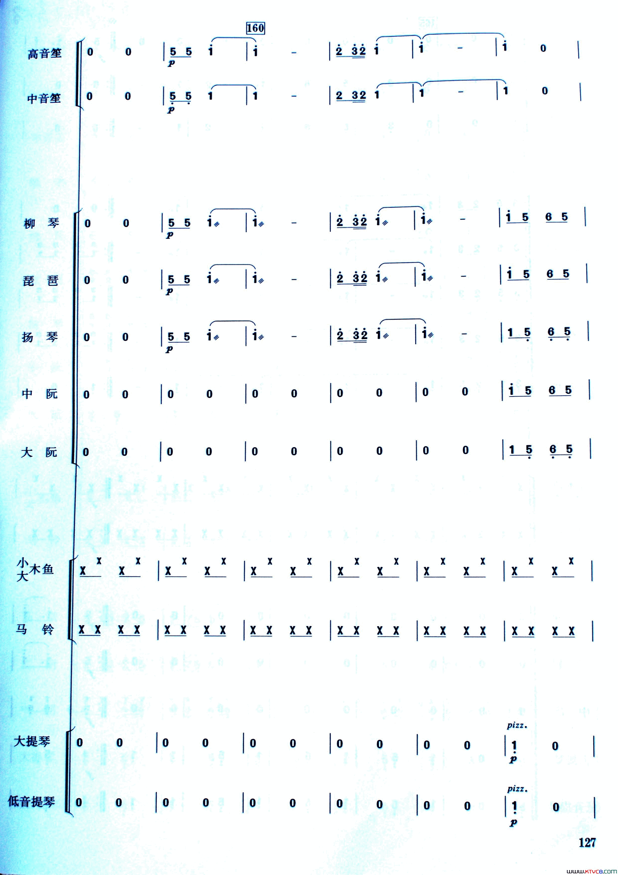 中国电影音乐联奏民乐合奏总谱简谱