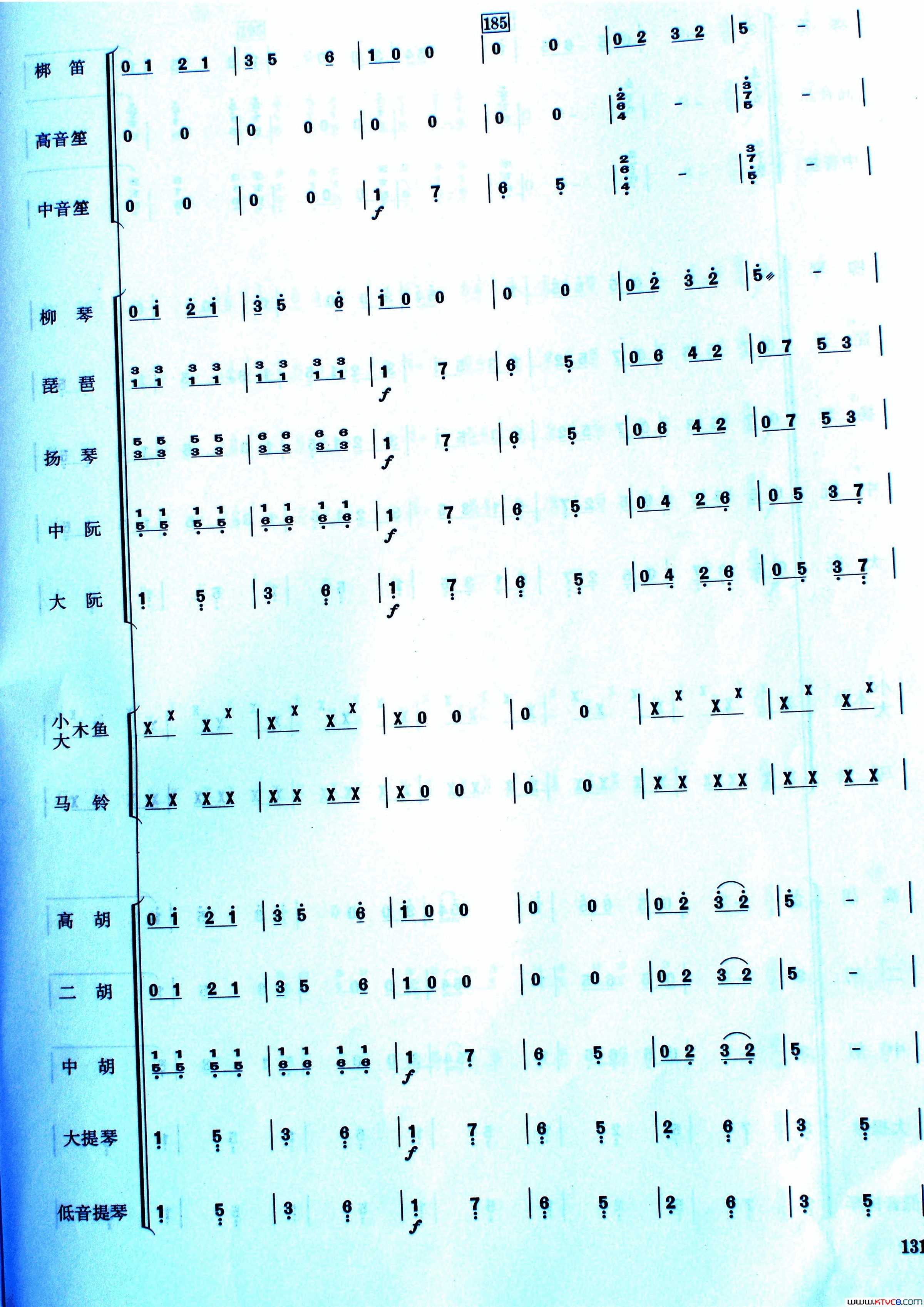 中国电影音乐联奏民乐合奏总谱简谱