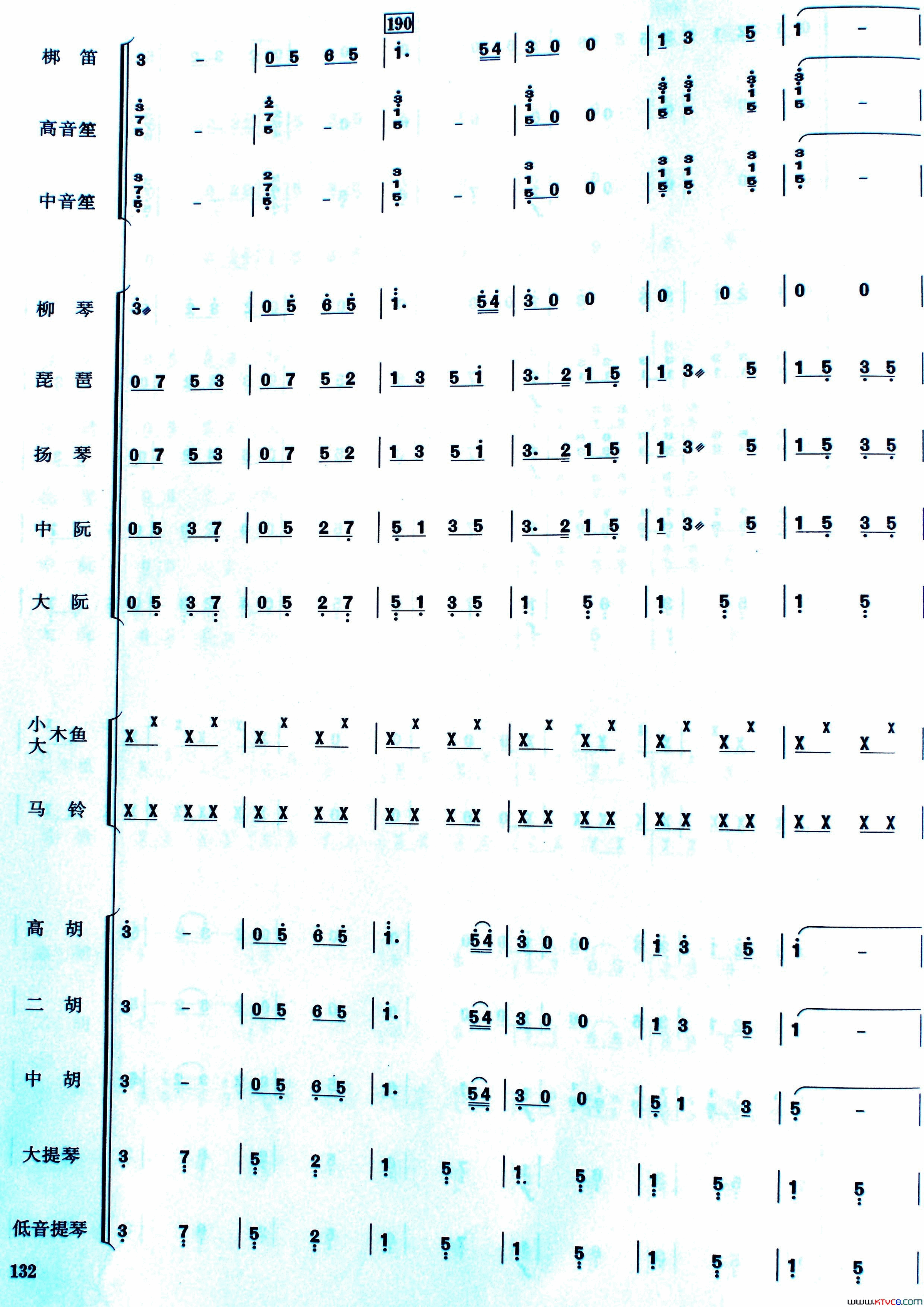 中国电影音乐联奏民乐合奏总谱简谱